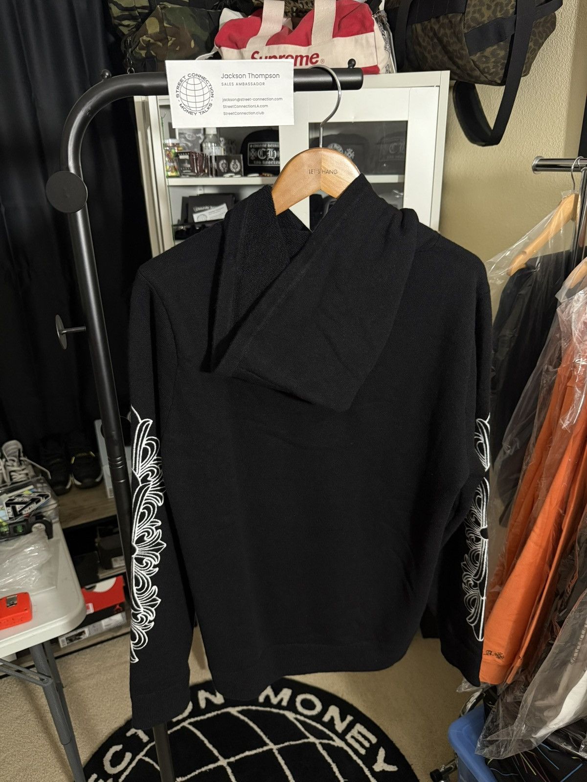 Chrome Hearts CHROME HEARTS “LIFE SENTENCE” CASHMERE HOODIE PULLOVER MED Size US M / EU 48-50 / 2 - 6 Thumbnail