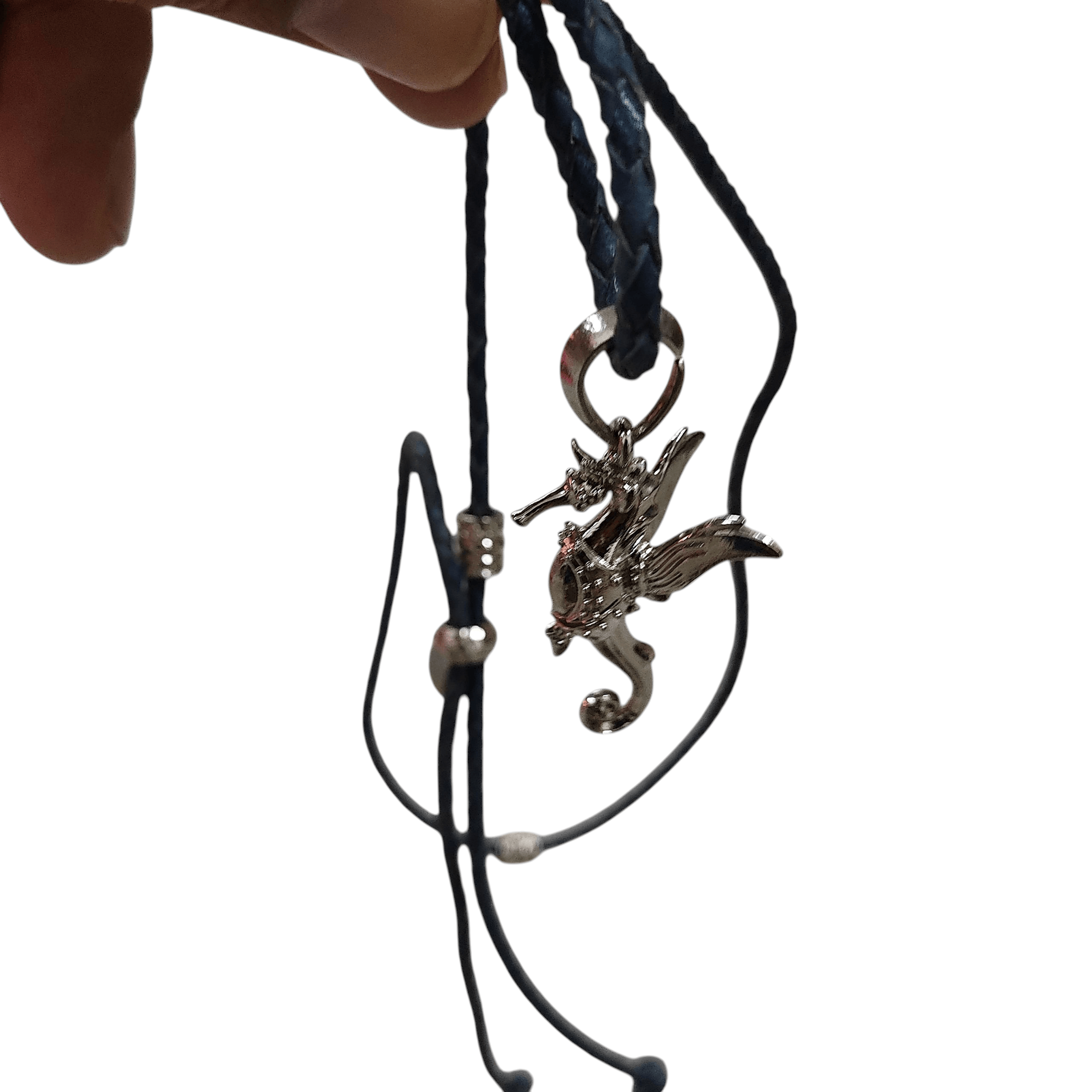 Japanese Brand Tatuya Ishii Silver Winged Seahorse Bolo Tie Necklace Size ONE SIZE - 6 Thumbnail