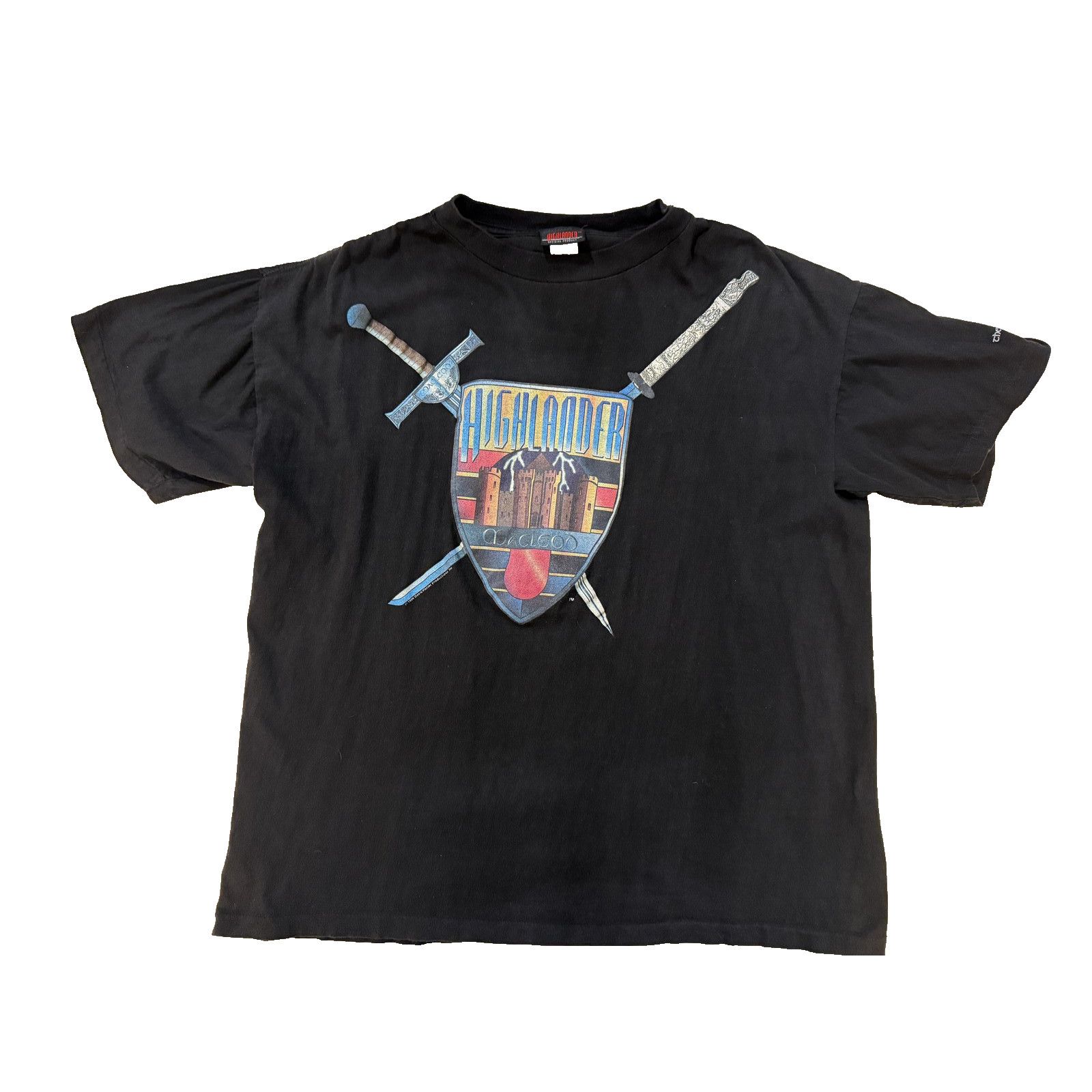 & Other Stories Vintage 90s Highlander Shirt Mens LG Black Sword Crest Movie Size US L / EU 52-54 / 3 - 1 Thumbnail