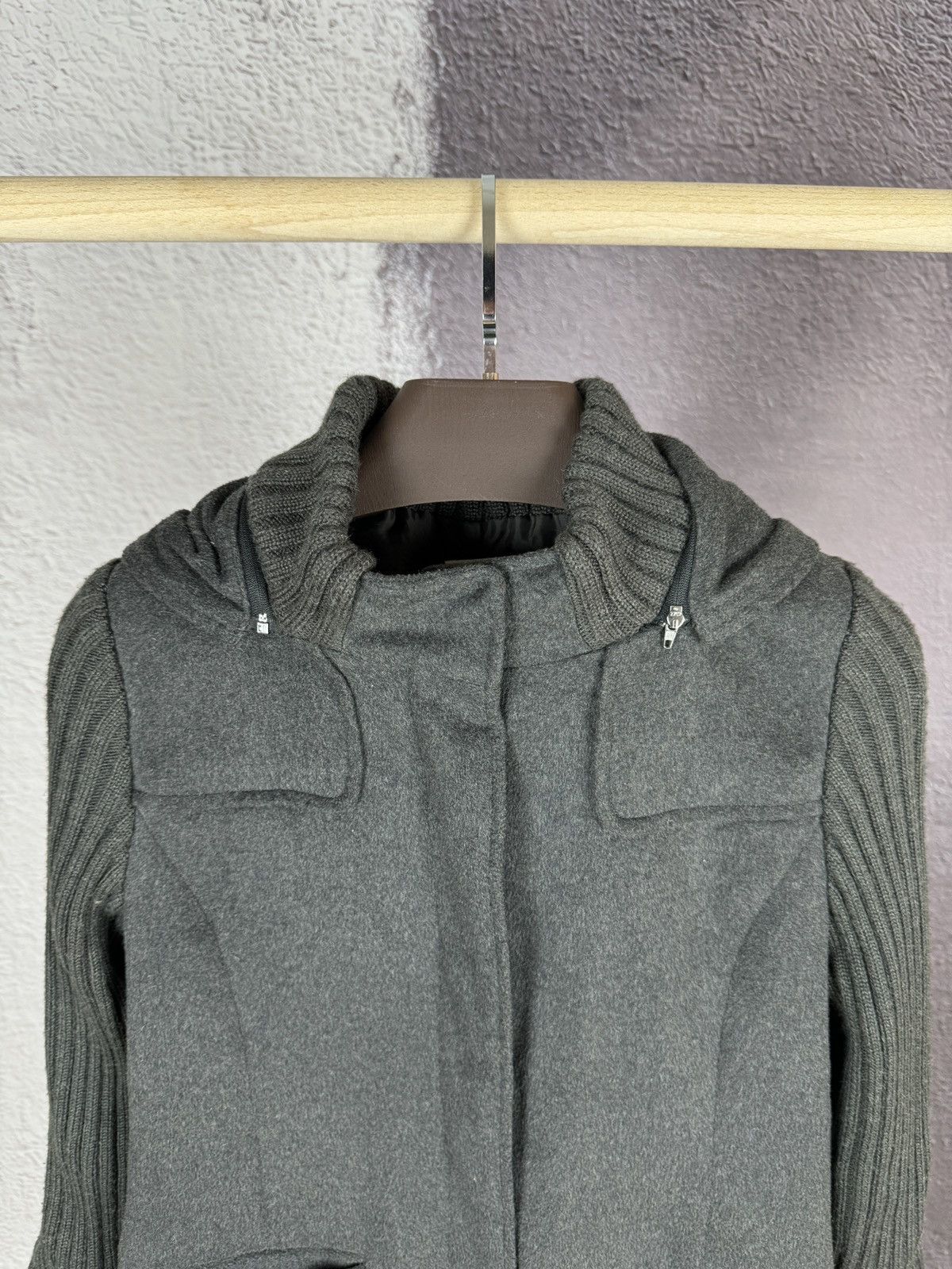 Japanese Brand A.R.T by Ofuon wool grey full zip hooded jacket coat Japan Size M / US 6-8 / IT 42-44 - 8 Thumbnail