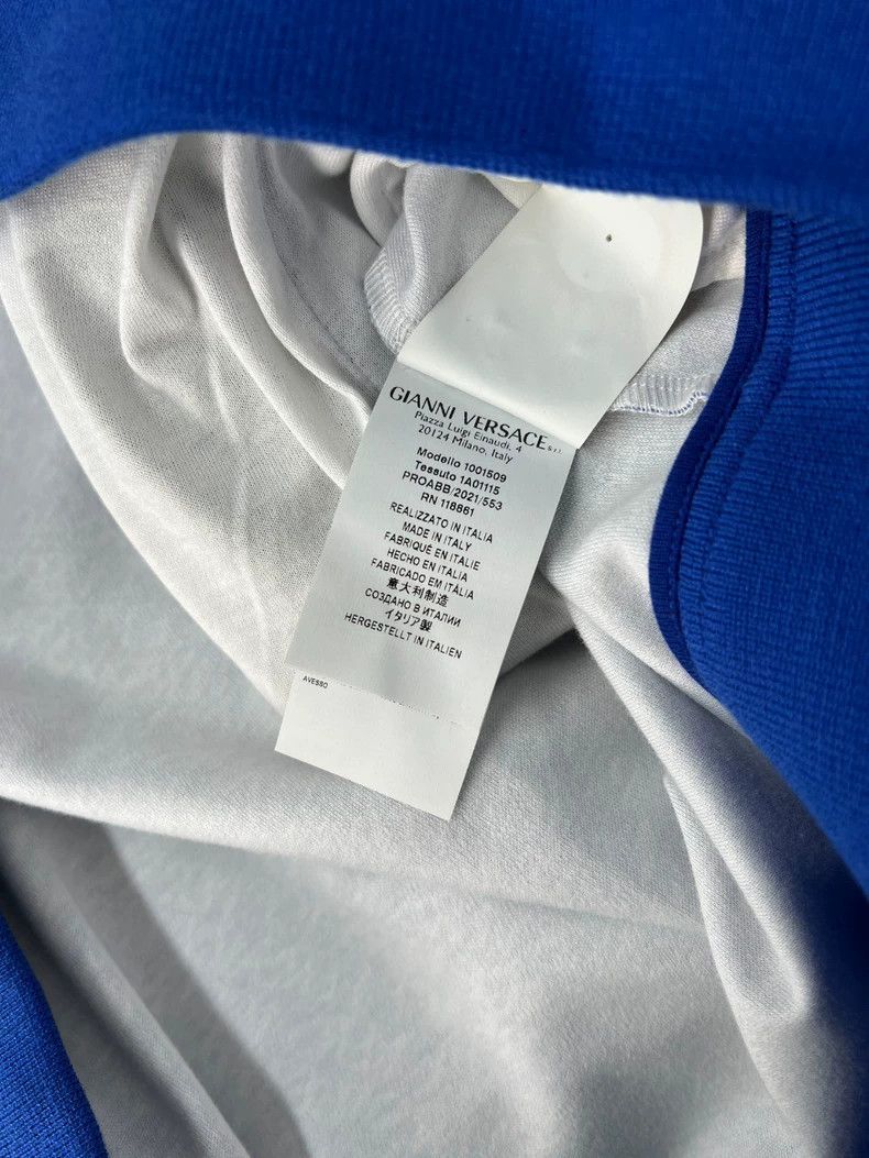 Versace Versace Blue letter print coat Size US XXL / EU 58 / 5 - 8 Thumbnail