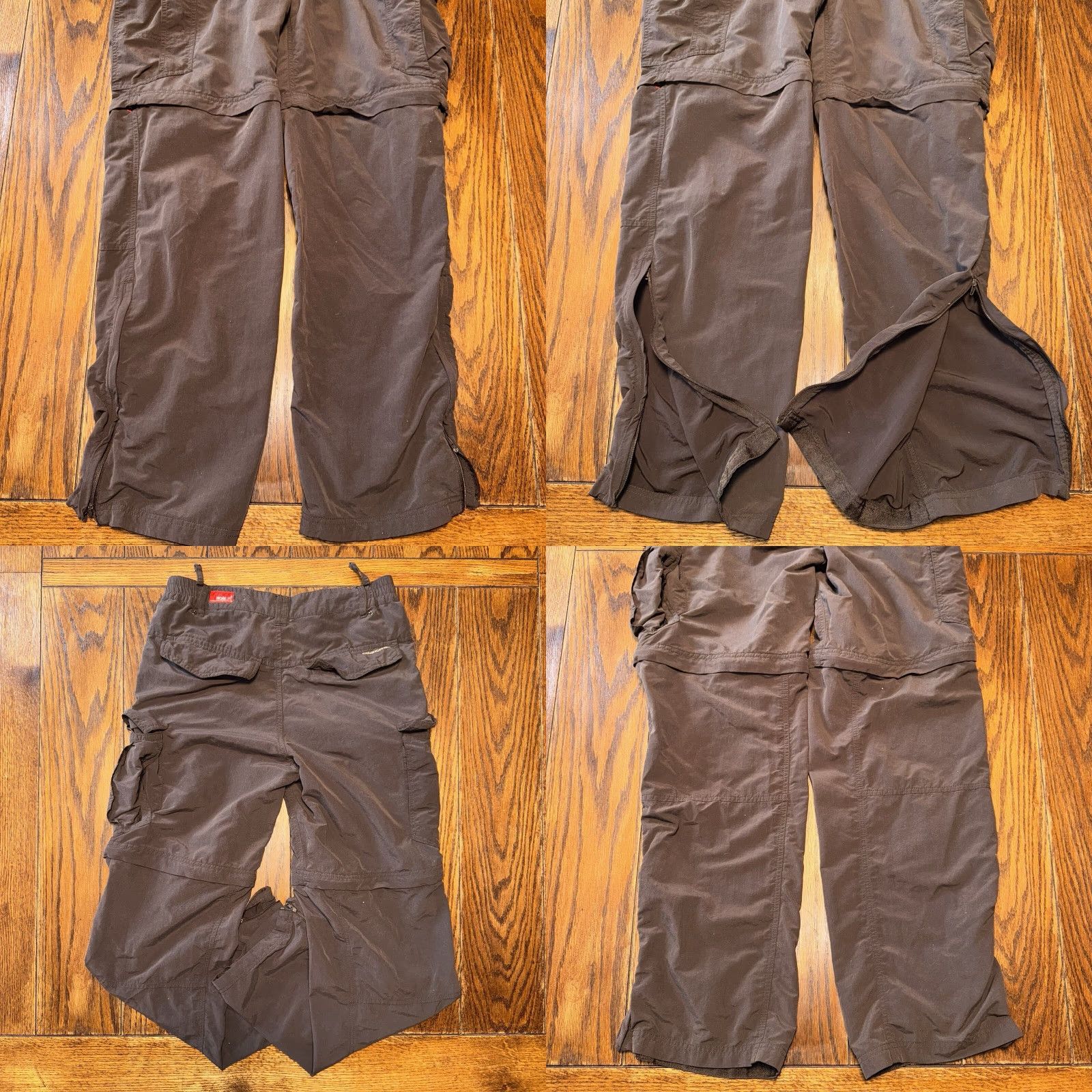 Vintage Craghoppers Pants Men’s Gray 32x31 Cargo Pocket Chino Regular Inseam 31 Convertible Ankle Zip Pockets Size US 34 / EU 50 - 8 Thumbnail