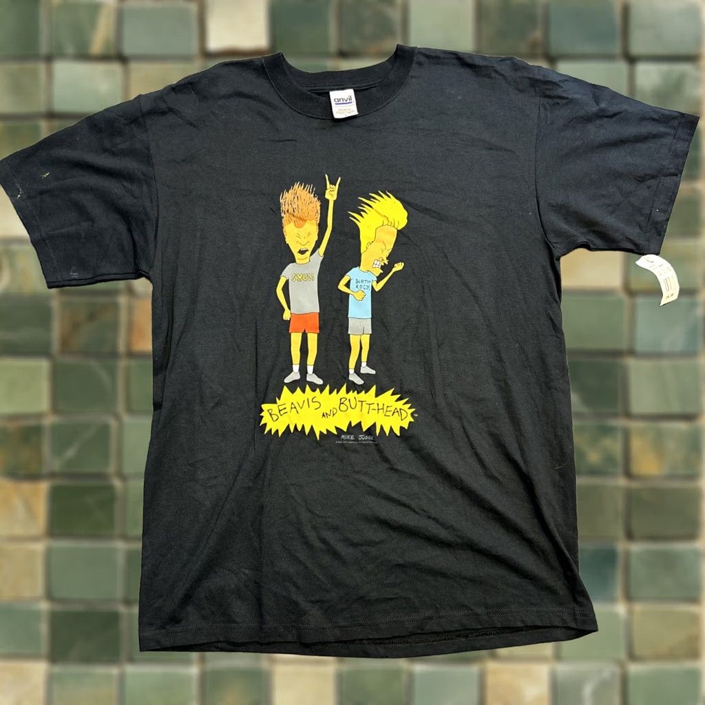 Anvil VINTAGE Anvil T-Shirt Men Large Black 2004 Beavis And Butt-Head Deadstock NWT Size US L / EU 52-54 / 3 - 1 Thumbnail
