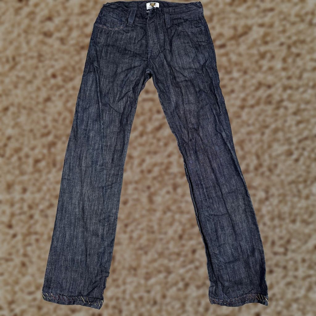 Denime Antik Denim Womens Jeans Skinny Dark Blue Wash 30 Pants Embroidered 30x33 Regular Rise Southwestern Style Denim Jeans Womens Size 30" / US 8 / IT 44 - 1 Thumbnail