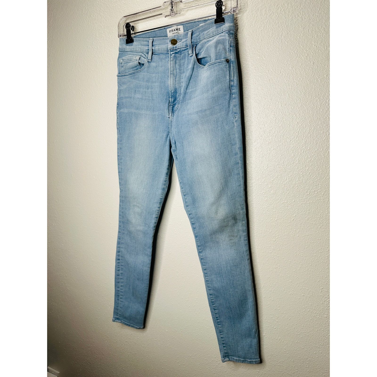 Frame Frame Light Wash Ali High-Rise Cigarette Denim Jeans 28 Size 28" / US 6 / IT 42 - 2 Thumbnail