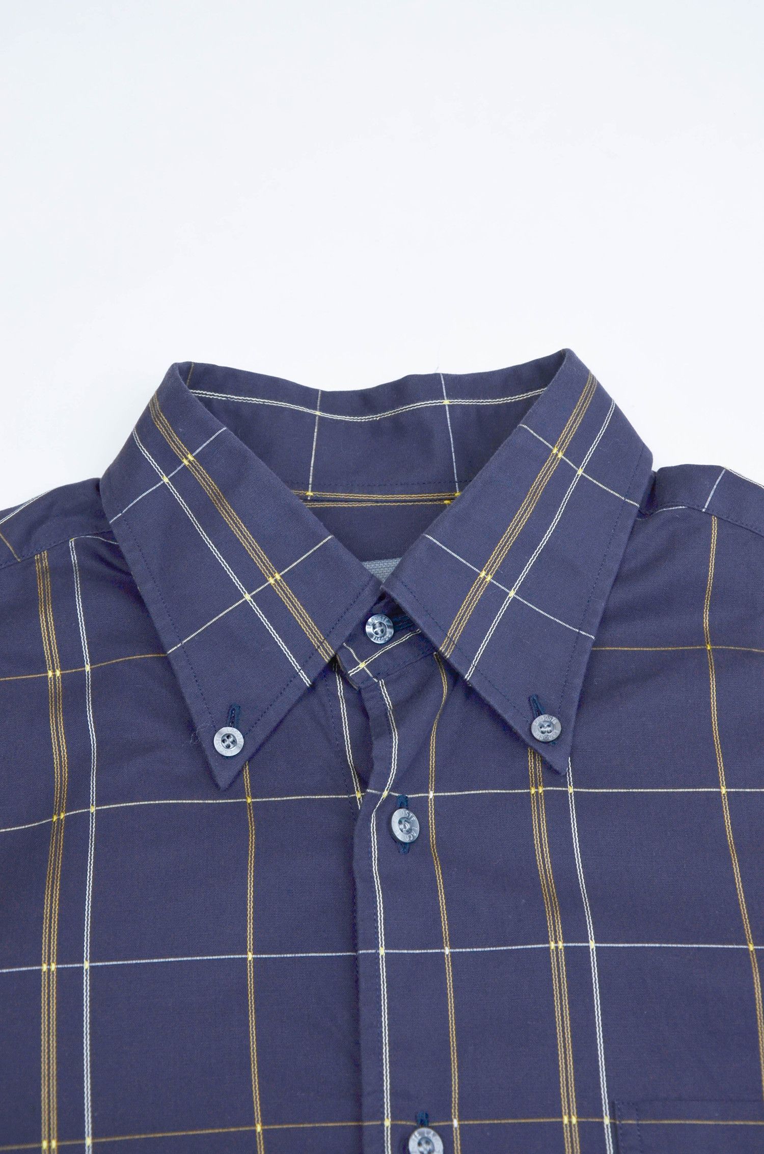 Lacoste Lacoste Navy Windowpane Check Button Down Shirt - Size M Size US M / EU 48-50 / 2 - 6 Thumbnail