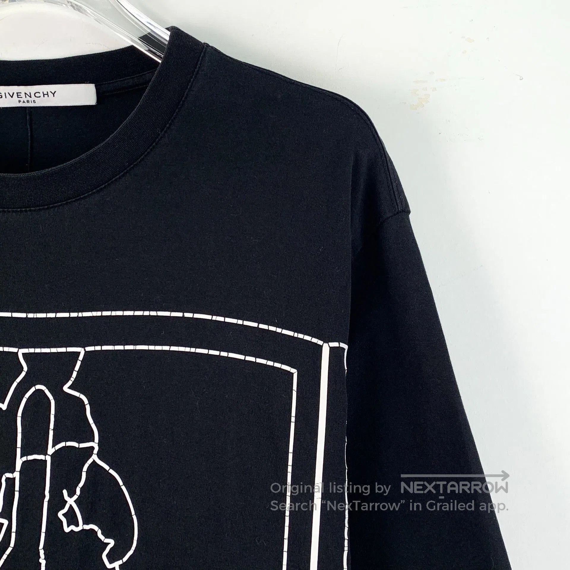 Givenchy Givenchy Black Deer Print Cotton Crewneck T-shirt. Size XS / US 0-2 / IT 36-38 - 3 Thumbnail