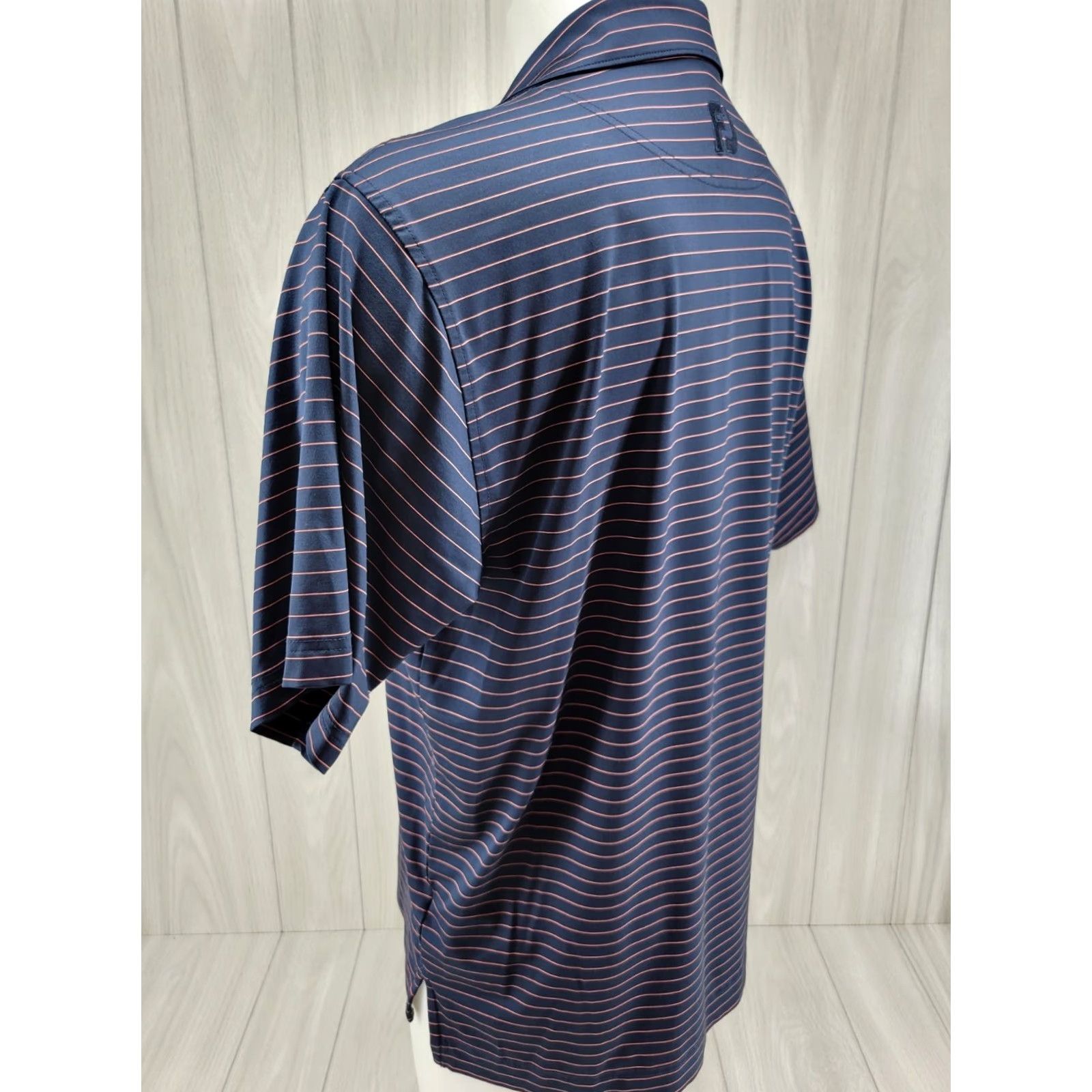 Footjoy FootJoy FJ Golf Perform Polo Shirt 3 Button Navy Striped Men’s Med Providence Size US M / EU 48-50 / 2 - 7 Thumbnail
