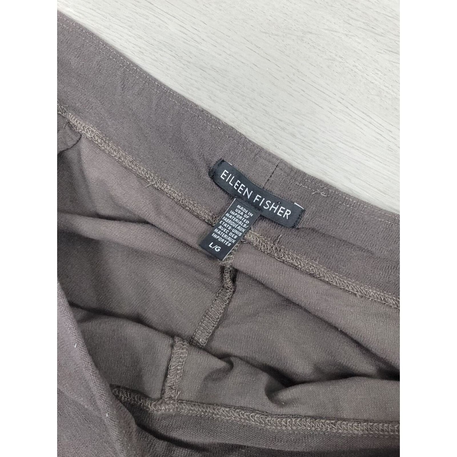 Eileen Fisher Eileen Fisher Gray Washable Crepe Pull-On Size Large A003089 Size 32" / US 10 / IT 46 - 3 Thumbnail