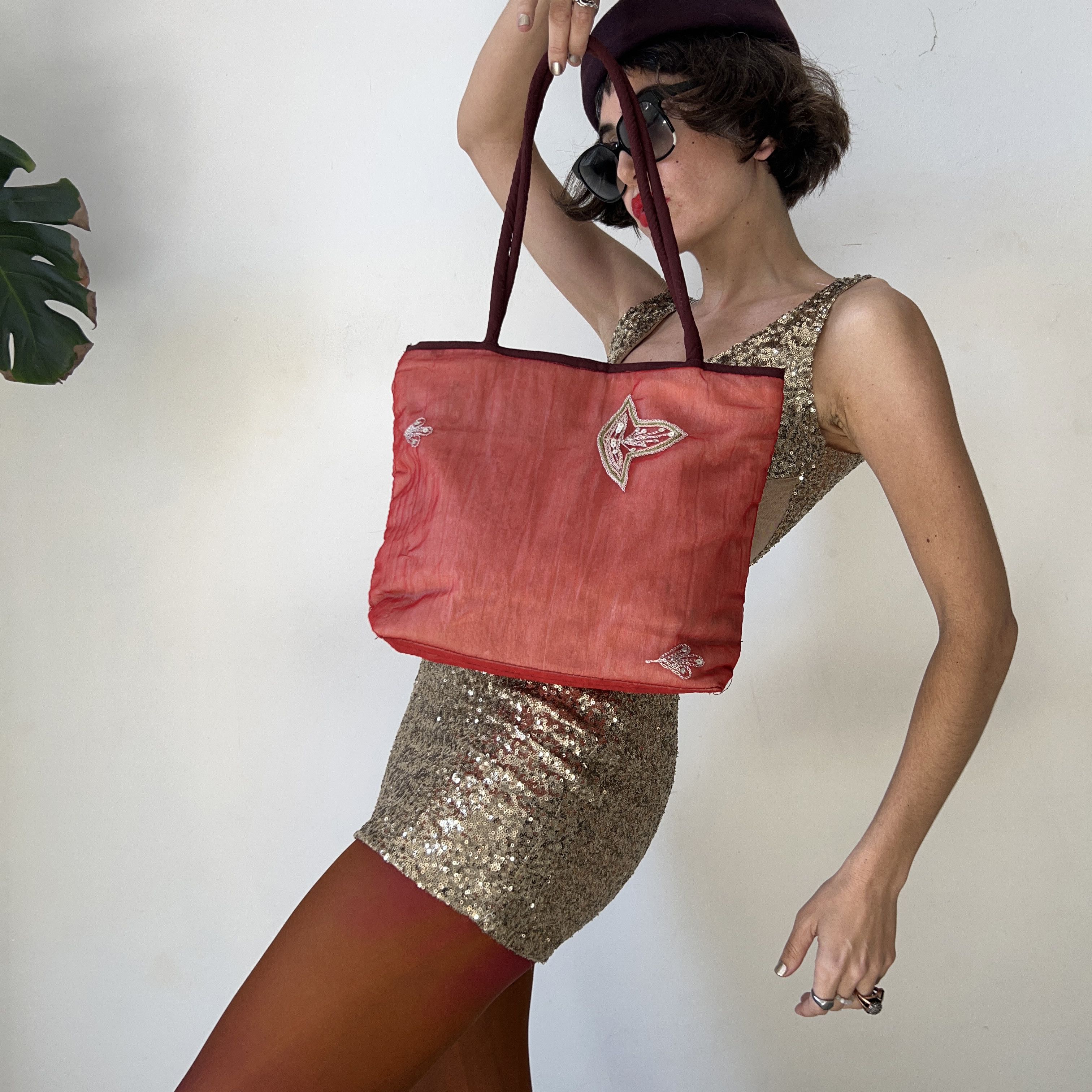 Vintage Vintage Y2K Red Mesh Shoulder Bag Size ONE SIZE - 3 Thumbnail