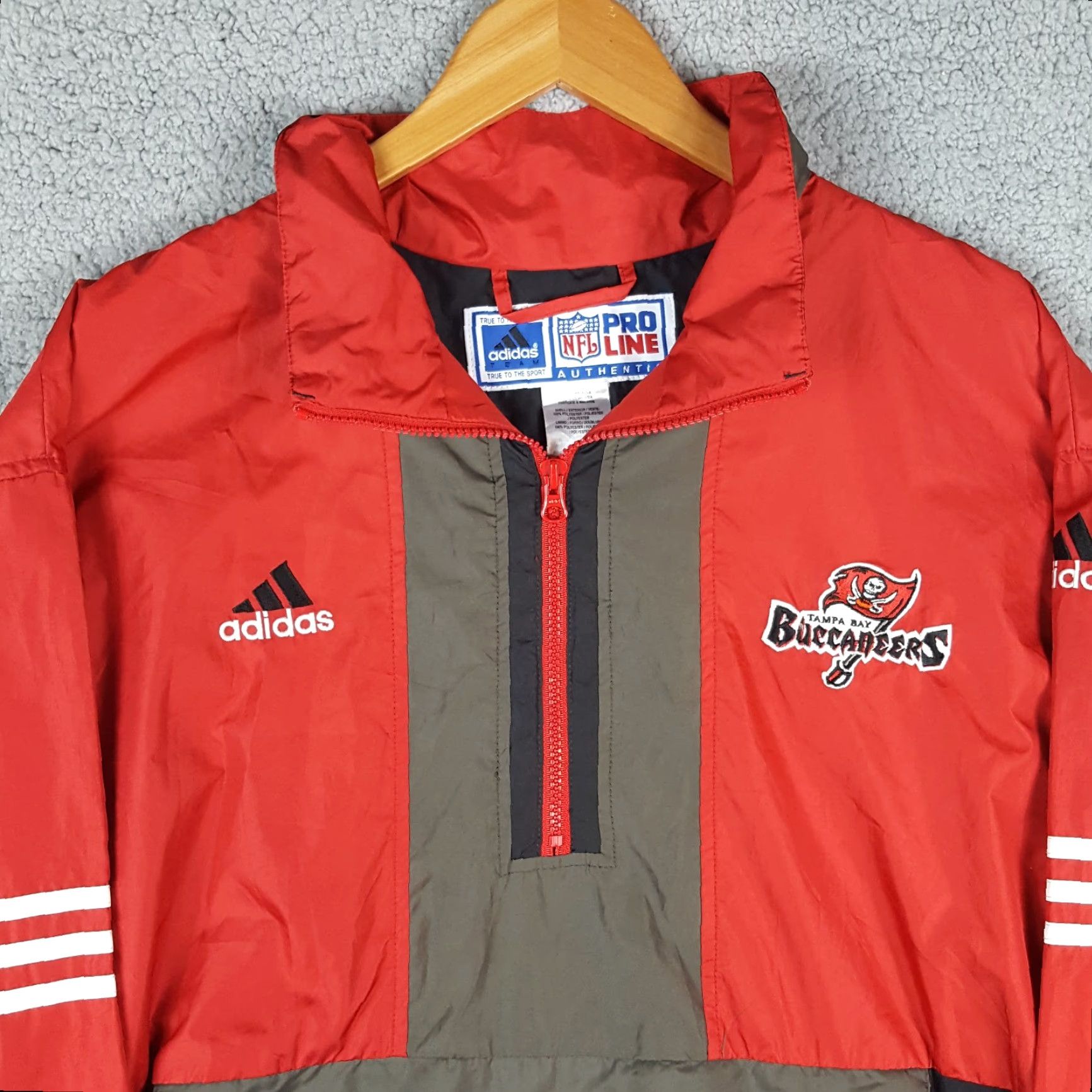 Adidas Vintage Tampa Bay Buccaneers Men's XL Pro-Line NFL Football Windbreaker Jacket Size US XL / EU 56 / 4 - 2 Thumbnail