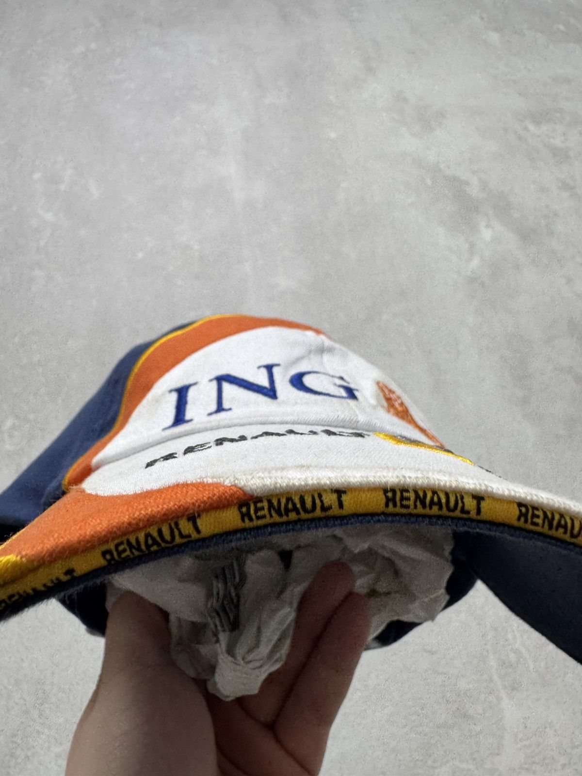 NASCAR Vintage ING Renault F1 Team Cap Racing Nascar Formula Uno Size ONE SIZE - 6 Thumbnail