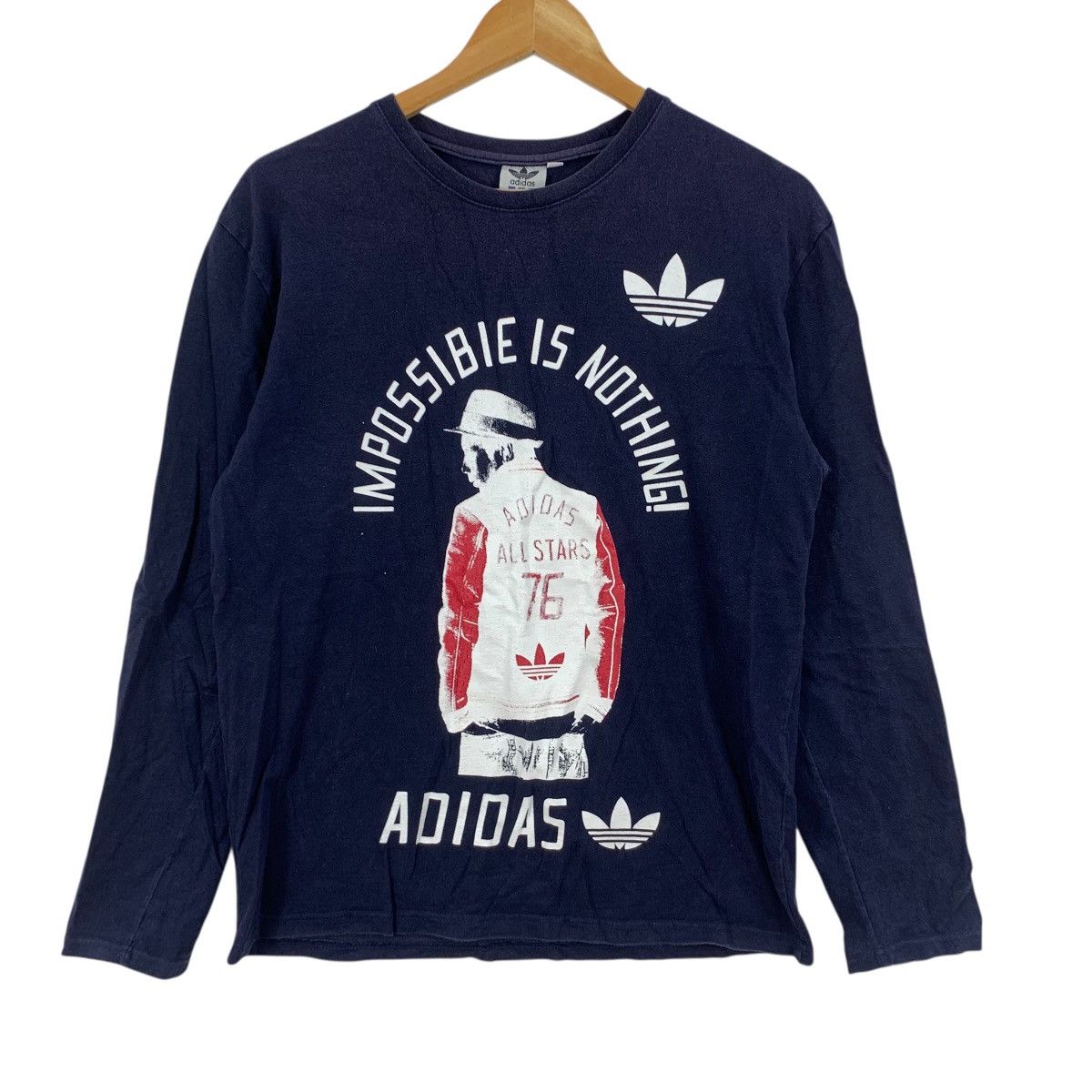 Adidas Vintage ADIDAS ORIGINALS All Stars Impossible Is Nothing Tee Size US L / EU 52-54 / 3 - 5 Thumbnail
