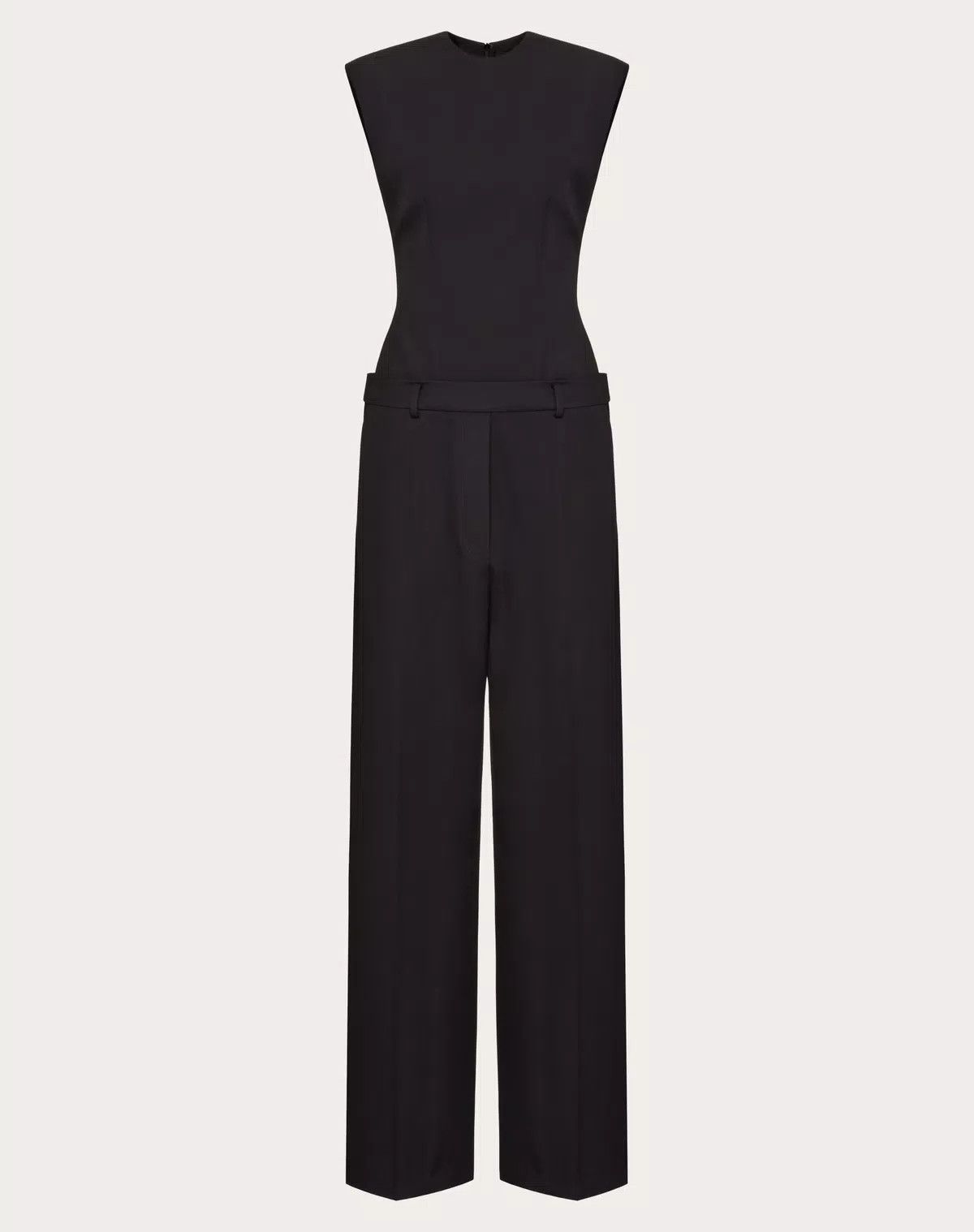 Valentino o1s1wg110426 Grisaille Jumpsuit in Nero Size 26" / US 2 / IT 38 - 1 Thumbnail