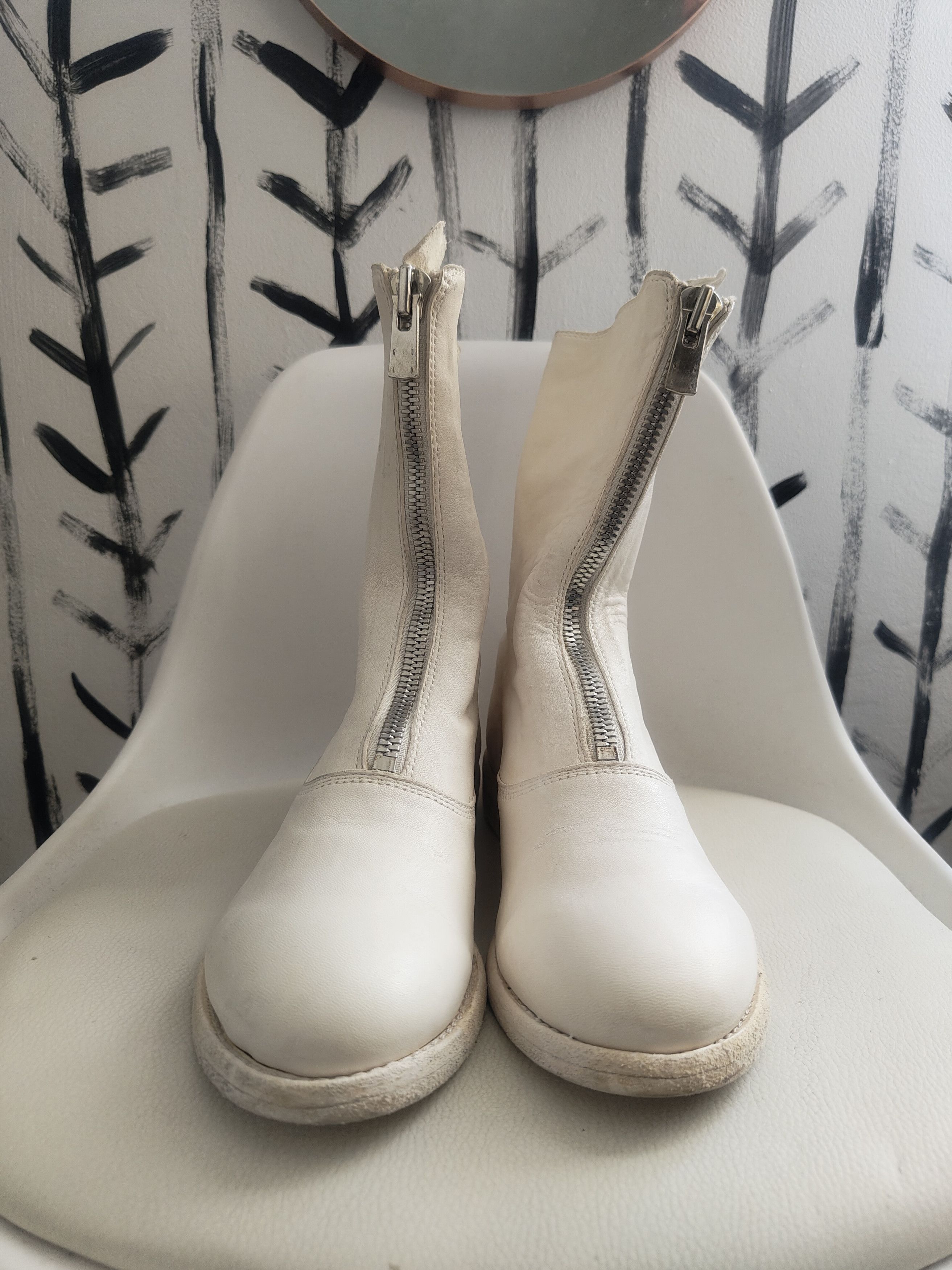 Guidi Guidi 310 ecru front ZIP boots Size US 7 / IT 37 - 2 Thumbnail