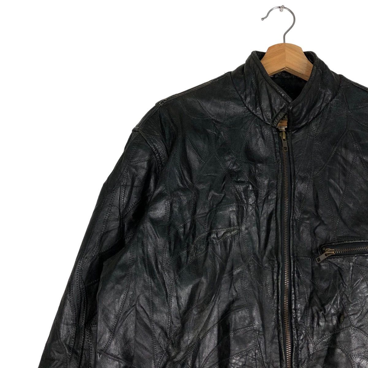 Japanese Brand 🔥Vintage Biker Genuine Leather Jacket Progress Uomo Japan Size US L / EU 52-54 / 3 - 7 Thumbnail
