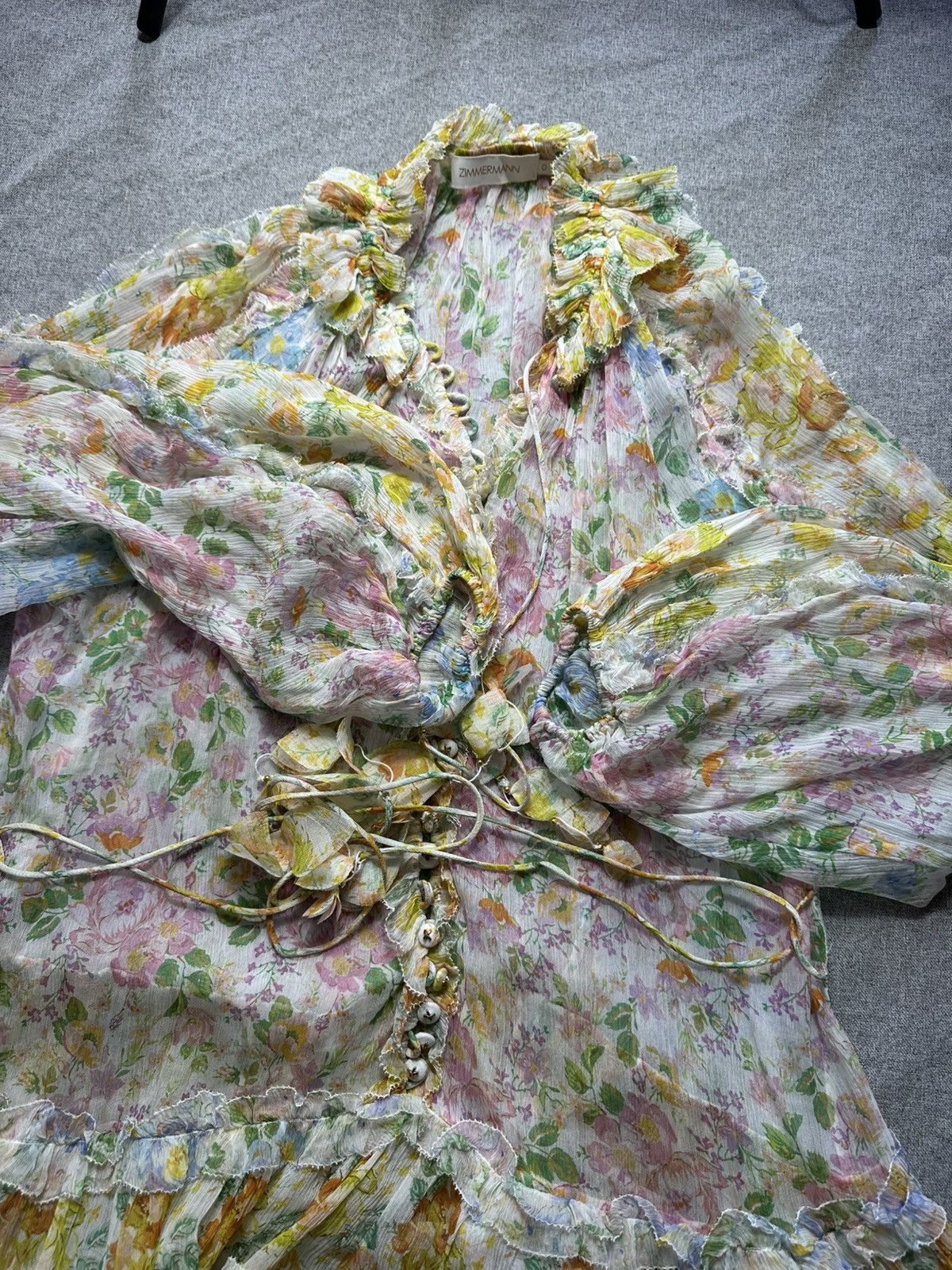 Zimmermann Zimmermann Silk Multi color Floral Dress Size S / US 4 / IT 40 - 12 Thumbnail
