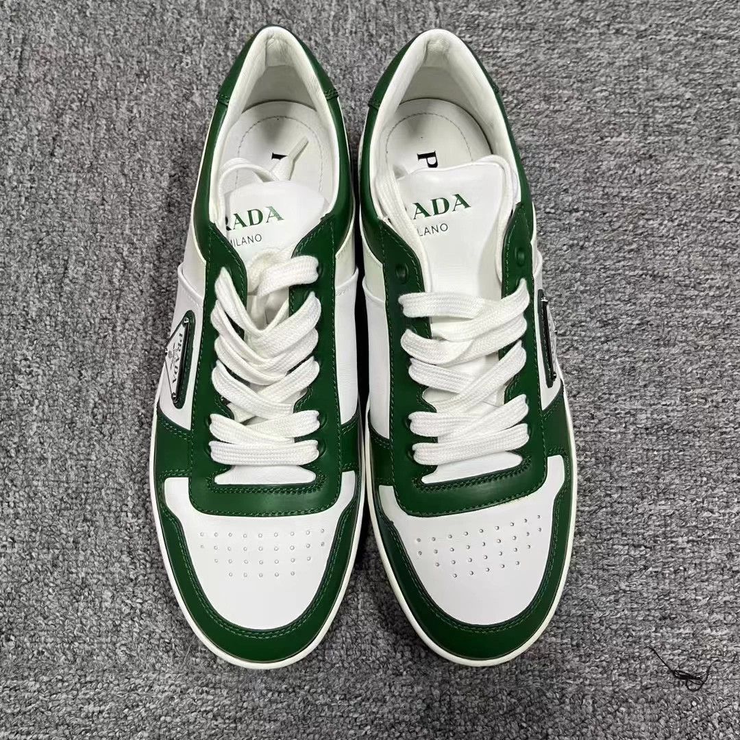 Prada Prada White Green Low-Top Sneakers Size 40 Size US 7 / EU 40 - 2 Thumbnail