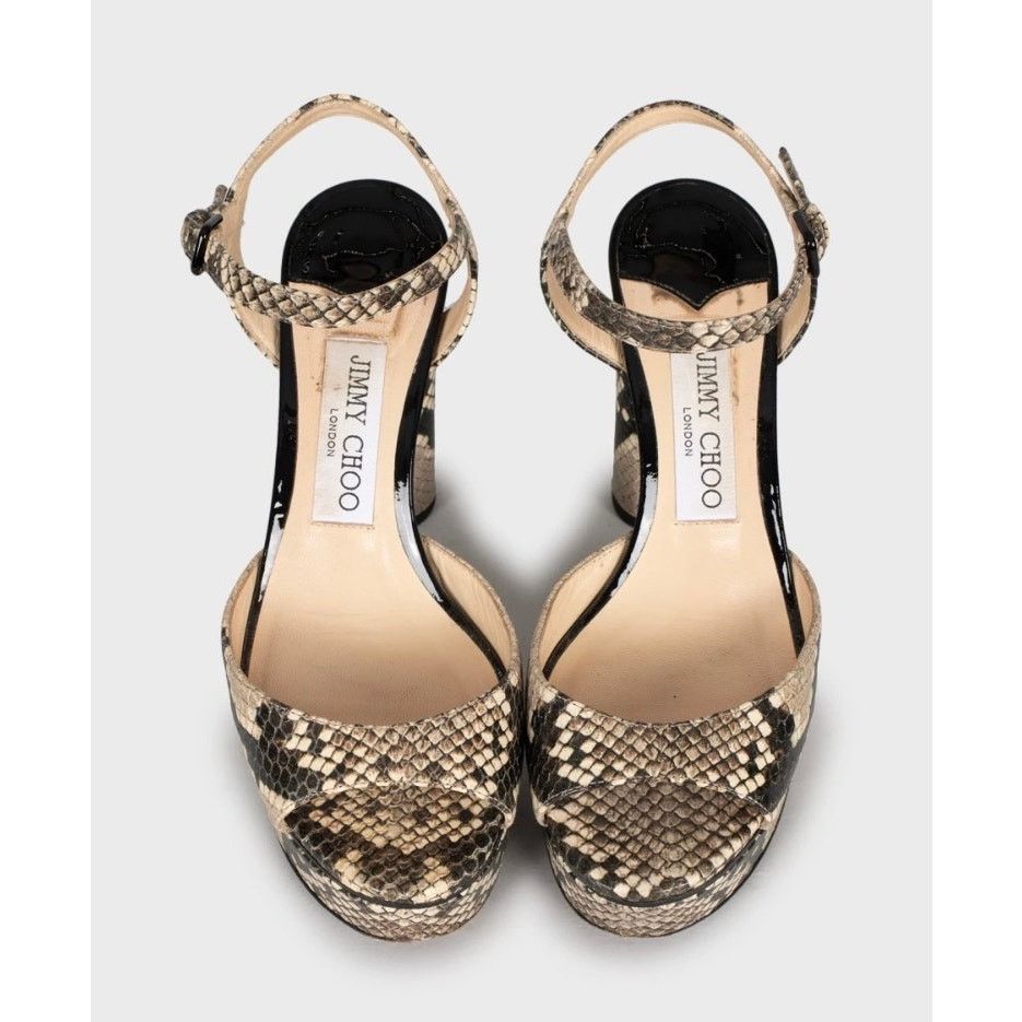 Jimmy Choo Jimmy Choo Animal Print Leather Block Heel Sandals 36 Size US 6 / IT 36 - 2 Thumbnail