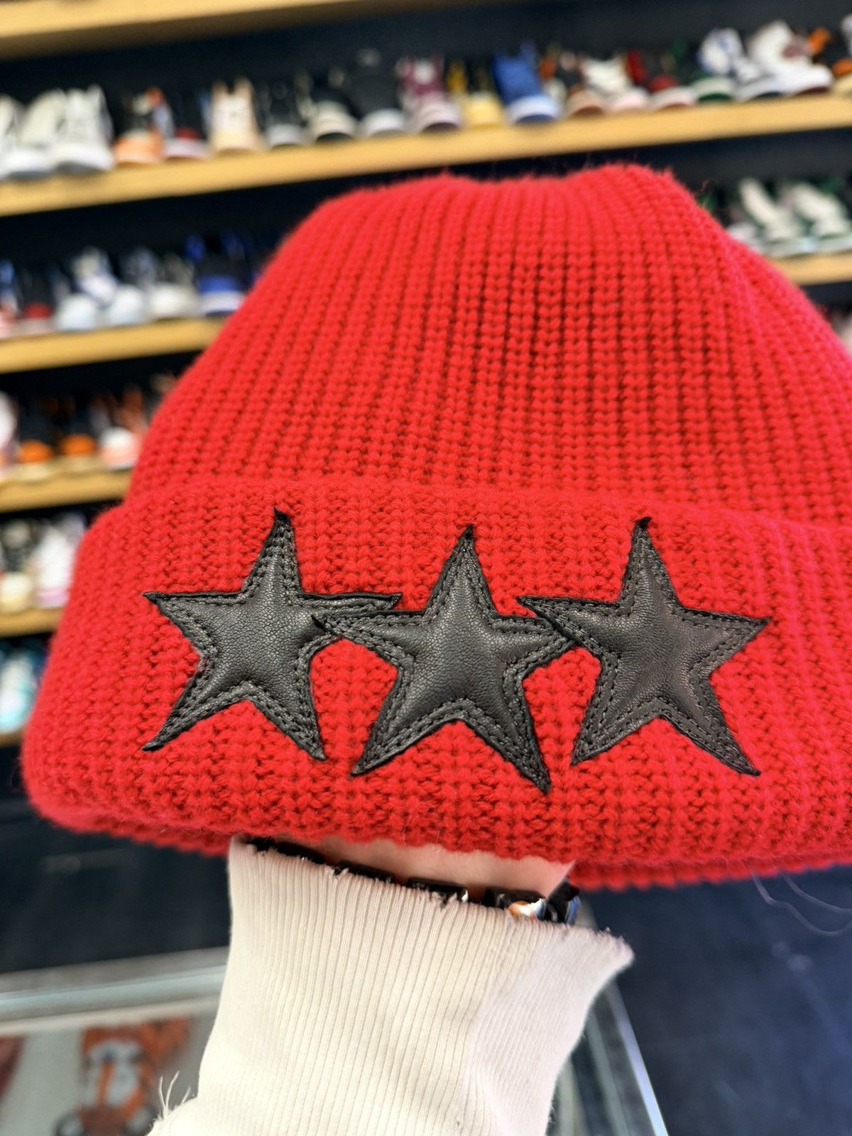 Chrome Hearts Chrome Hearts Triple Star Patch Beanie Size ONE SIZE - 3 Thumbnail