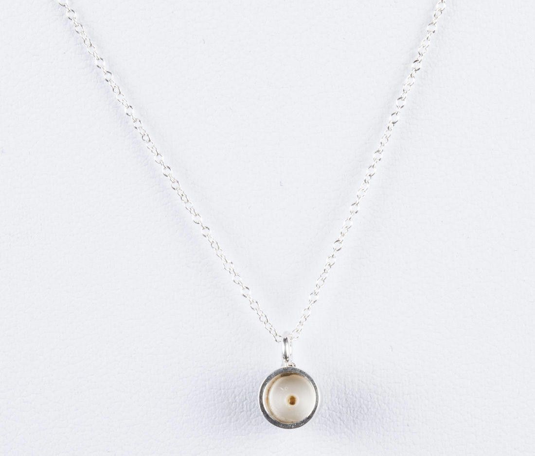 Designer Sterling Silver Bezel Set Pearl Astrology Pendant Necklace Size ONE SIZE - 3 Thumbnail