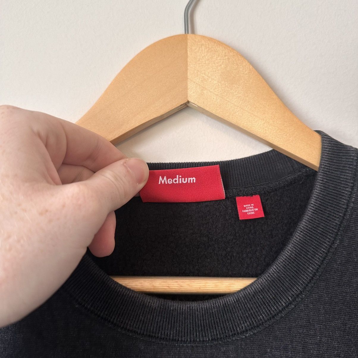 Supreme Washed Box Logo Crewneck Black Medium
