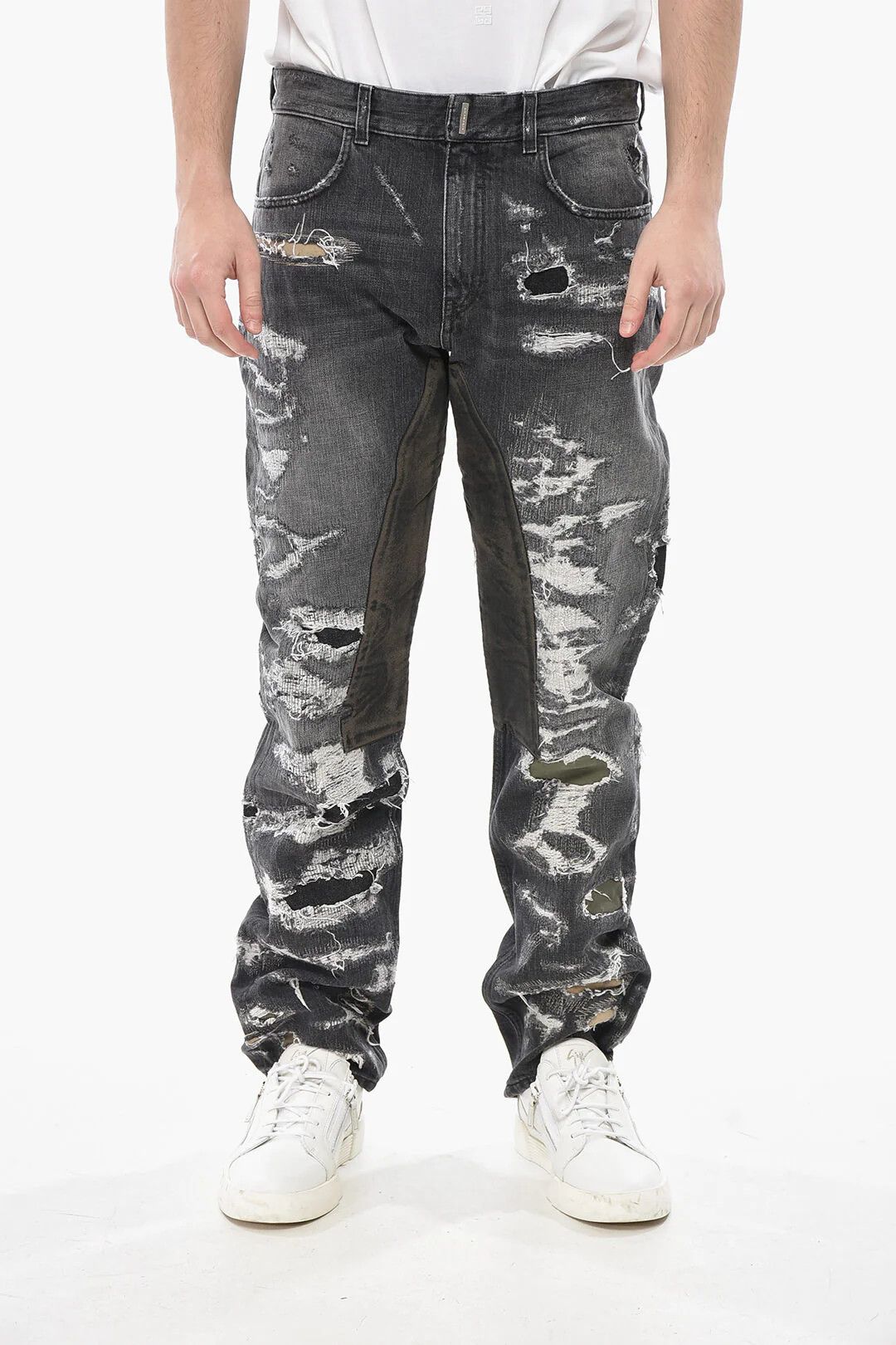 Givenchy og1mm0326 Distressed Regular Fit Jeans in Grey Size US 36 / EU 52 - 1 Thumbnail