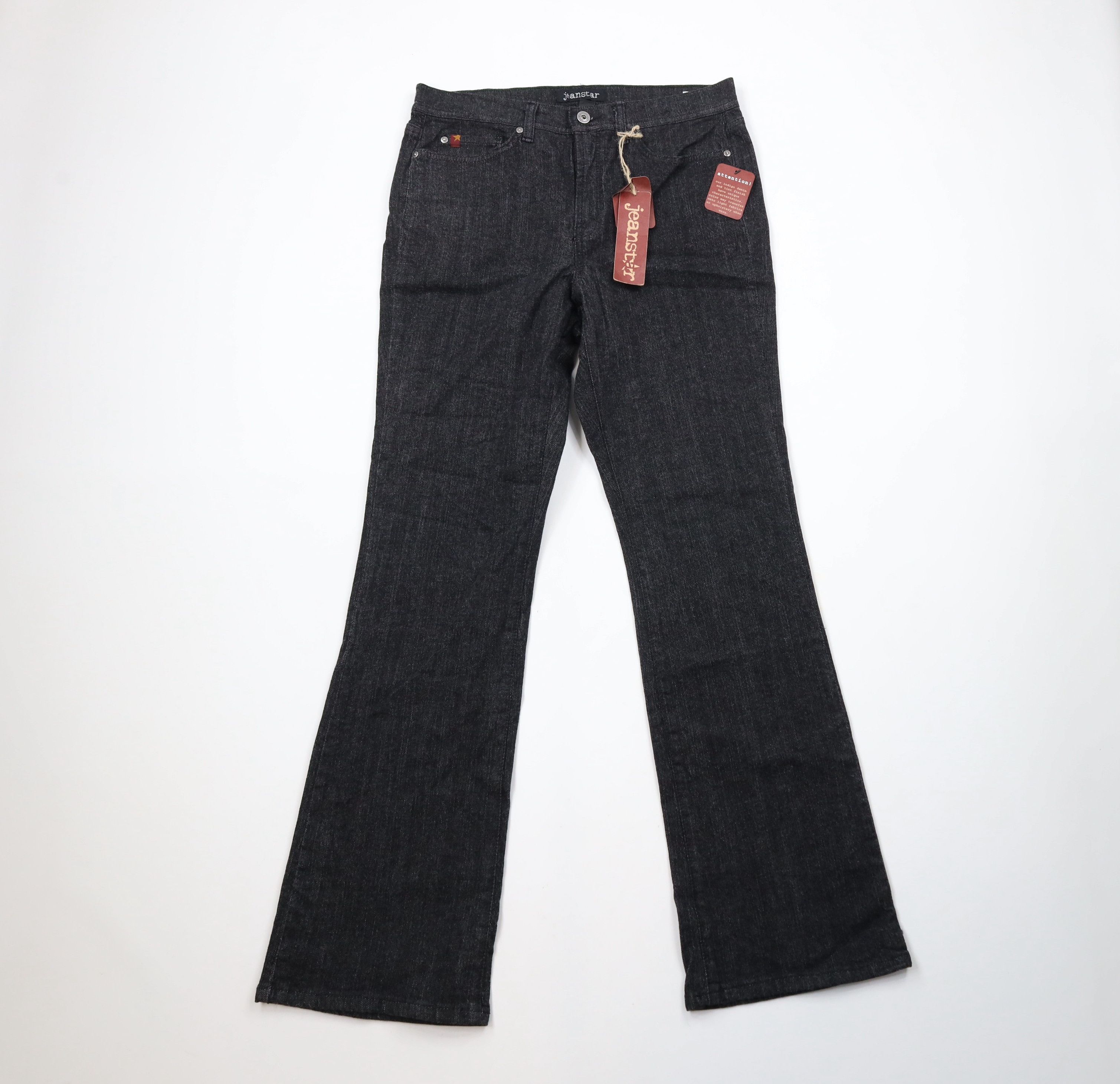 Vintage Deadstock Vintage Y2K Babydoll Wide Leg Denim Jeans Black Size 32" / US 10 / IT 46 - 1 Thumbnail