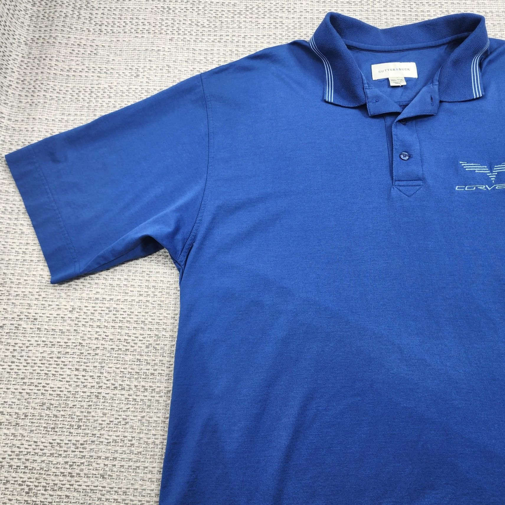 Cutter & Buck Cutter & Buck Corvette Polo Shirt Mens 2XL Blue Embroidered Logo Pima Cotton Size US XXL / EU 58 / 5 - 3 Thumbnail