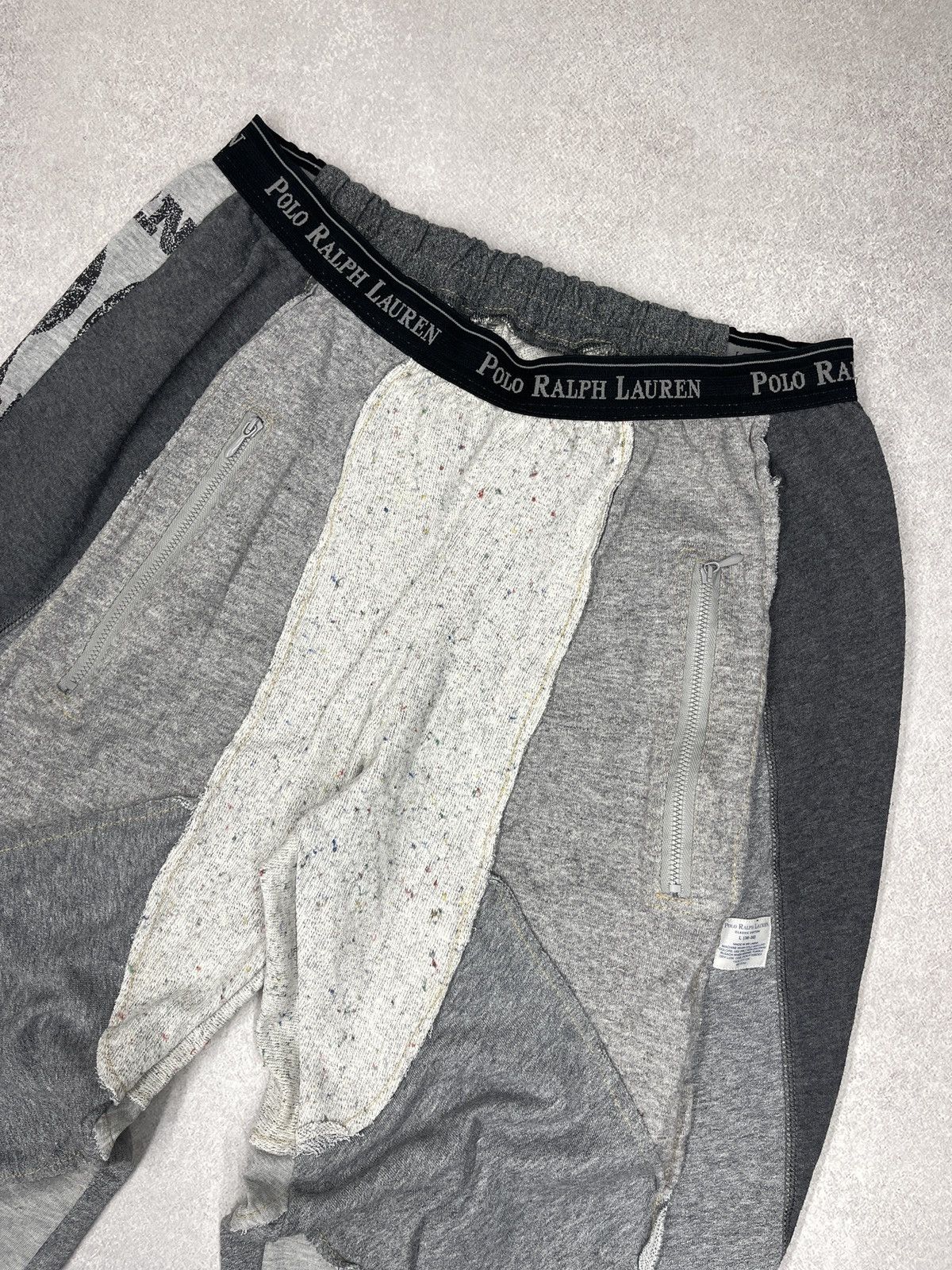 Polo Ralph Lauren Vintage Polo Ralph Lauren Castom Patchwork Sweatpants Grey Size US 34 / EU 50 - 4 Thumbnail