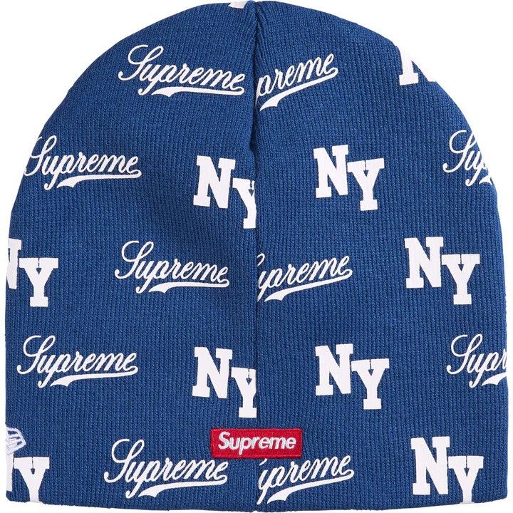 New Era × Supreme Supreme New Era Monogram Beanie Royal Size ONE SIZE - 2 Thumbnail