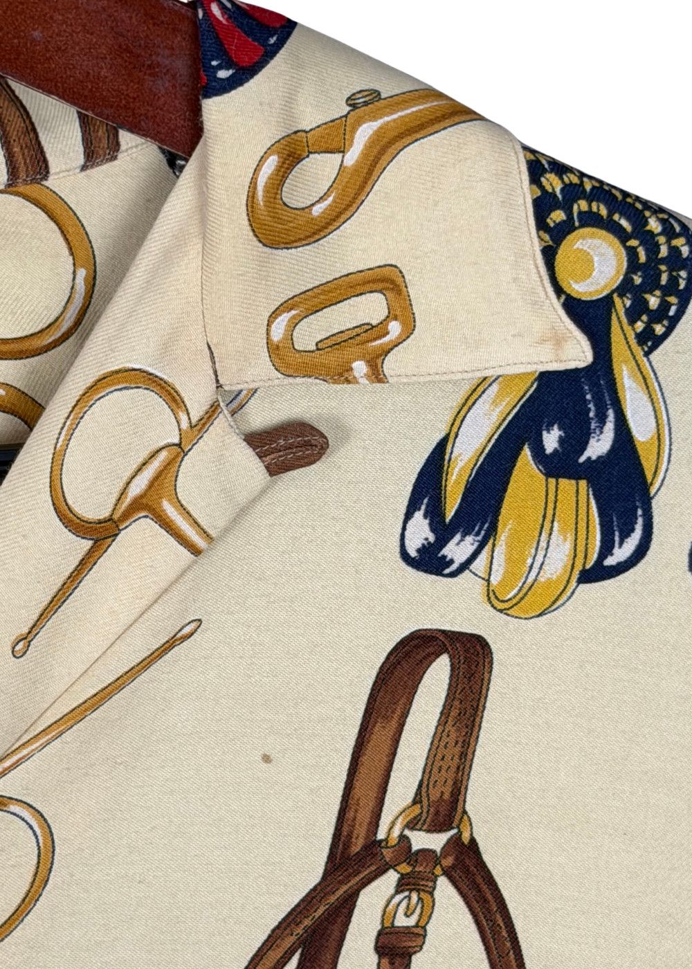 VTG RL Collection Equestrian Print Viscose Shirt image 8