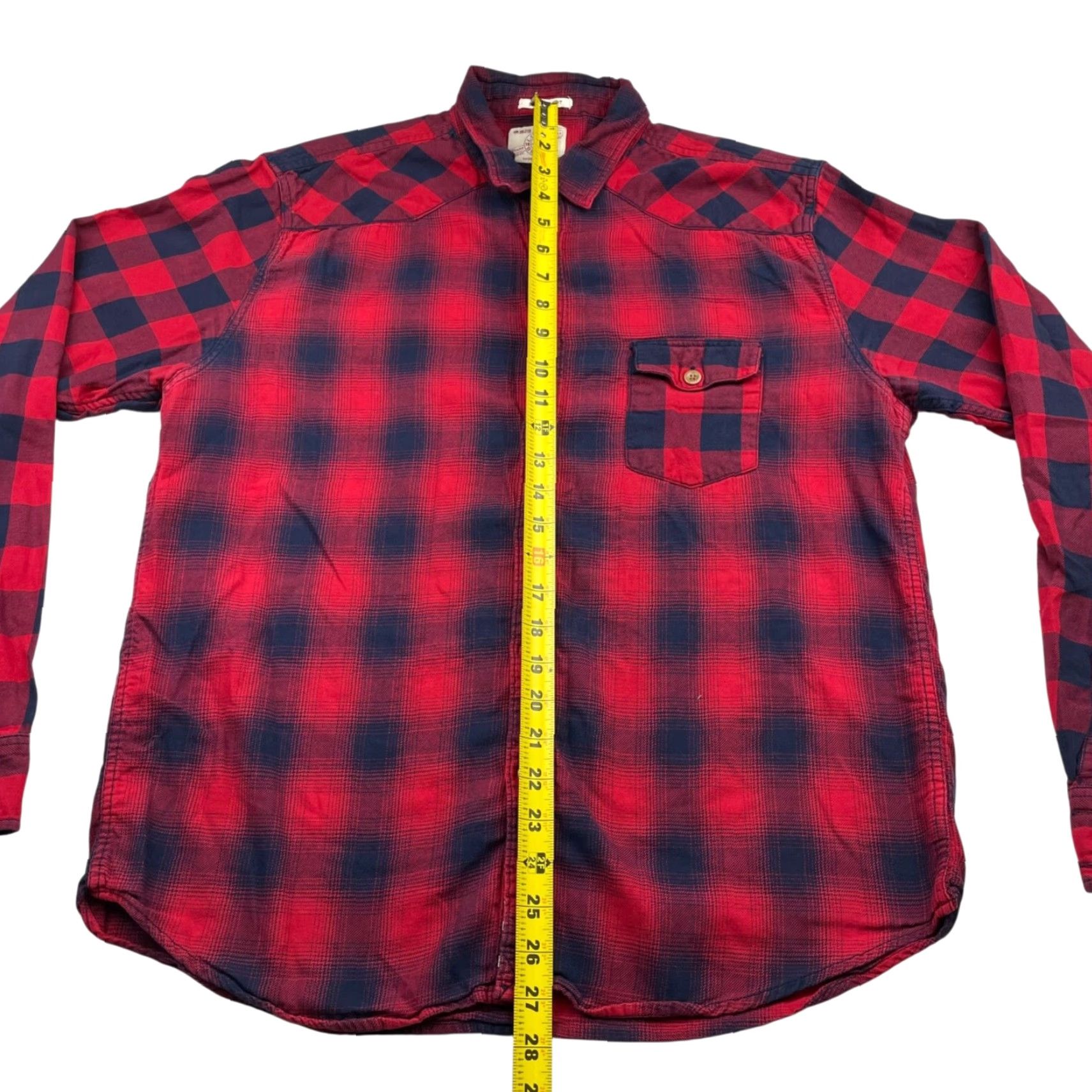 Lucky Brand Lucky Brand California Fit Flannel Shirt Red/Blue Plaid L Large Long Sleeve Button-Up Casual Mens Size US L / EU 52-54 / 3 - 6 Thumbnail