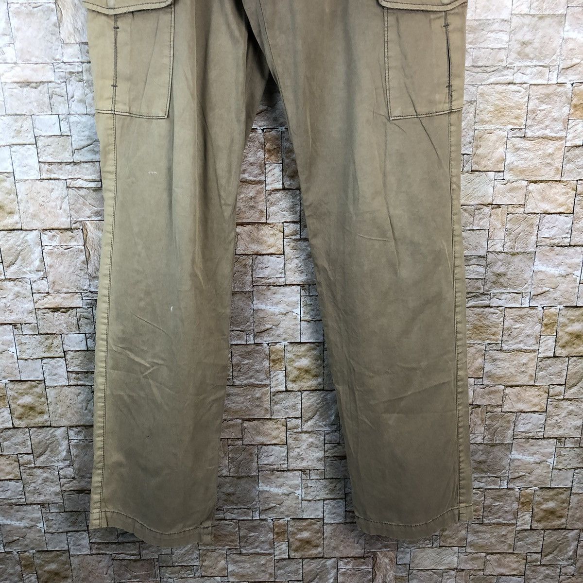 Japanese Brand Uniqlo Brown faded Cargo Multipocket Pants #A1176 Size US 30 / EU 46 - 6 Thumbnail