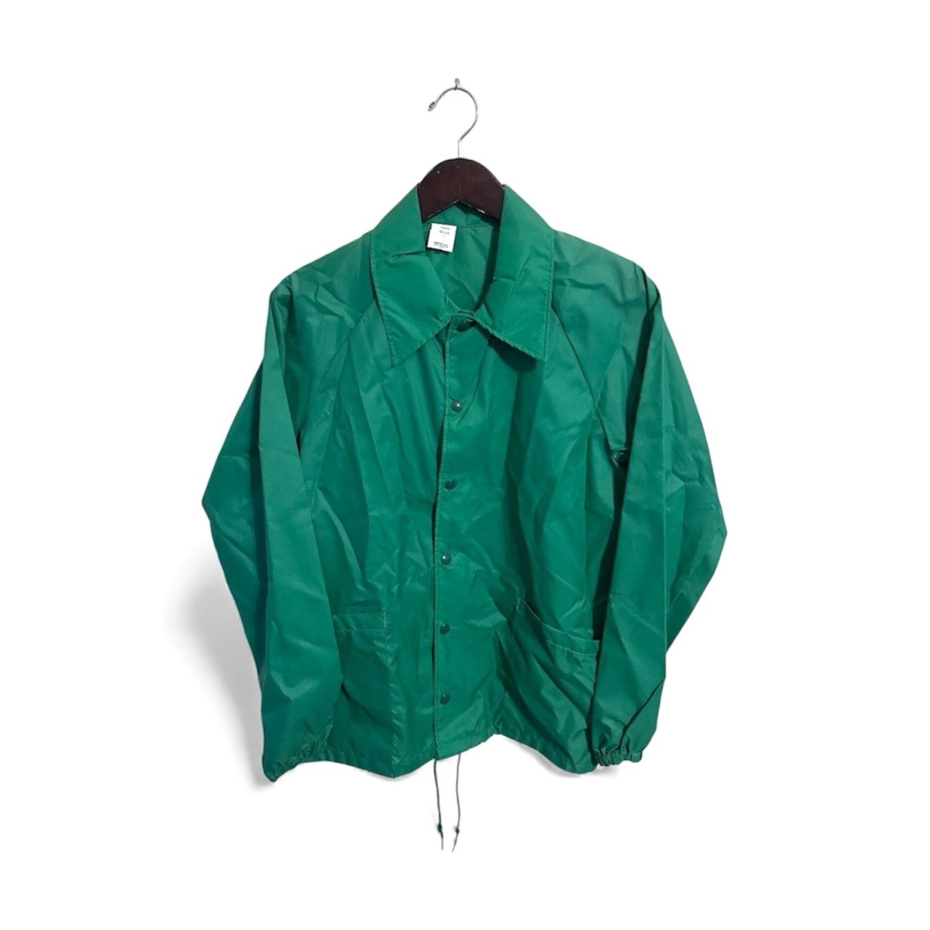 Vintage VINTAGE coaches jacket Mens S Green 80s deadstock NWOT windbreaker nylon jacket USA (25" sleeves) Size US S / EU 44-46 / 1 - 2 Thumbnail