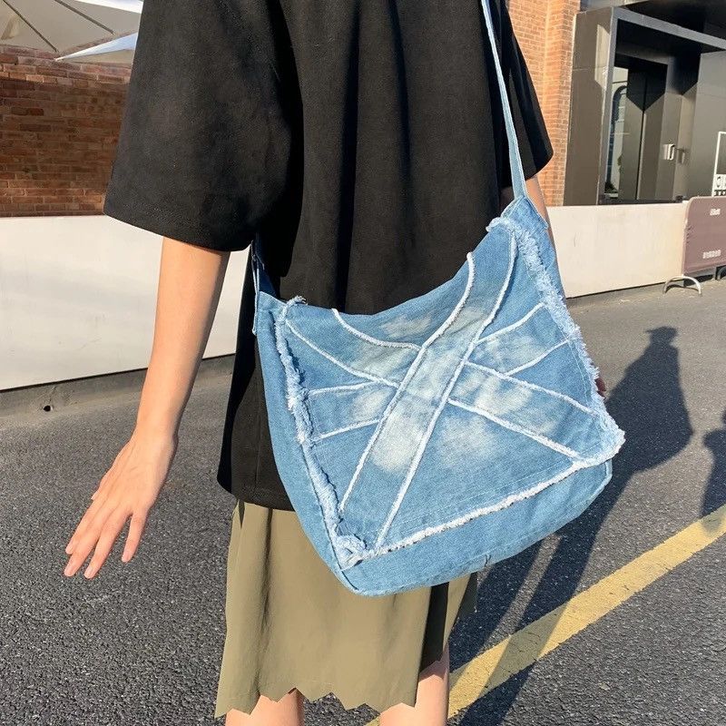 Japanese Brand Denim Crossbody Bag Size ONE SIZE - 1 Thumbnail