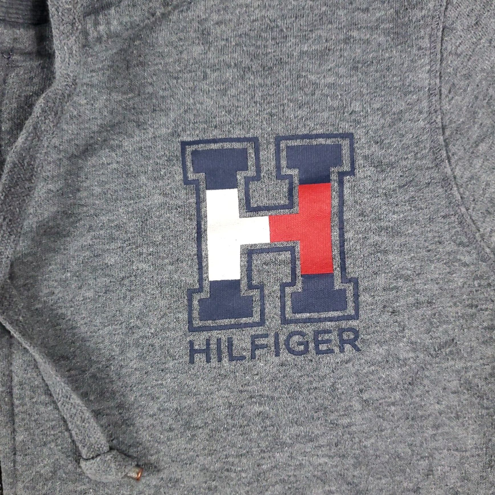 Tommy Hilfiger Tommy Hilfiger Full Zip Hoodie Sweater Womens Large Gray Cotton Blend Long Sleeve Mock Neck Size L / US 10 / IT 46 - 2 Thumbnail
