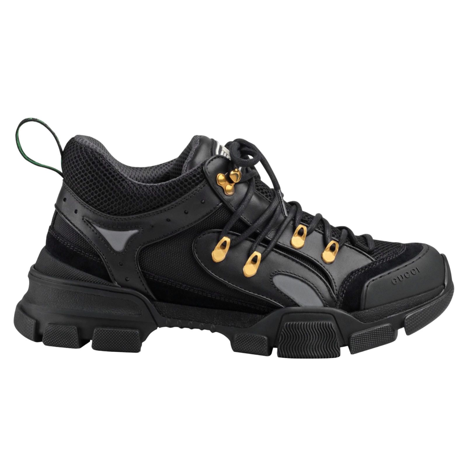 Gucci Gucci Mens Flashtrek Journey Black Leather Hiker Chunky Size US 7 / EU 40 - 1 Thumbnail