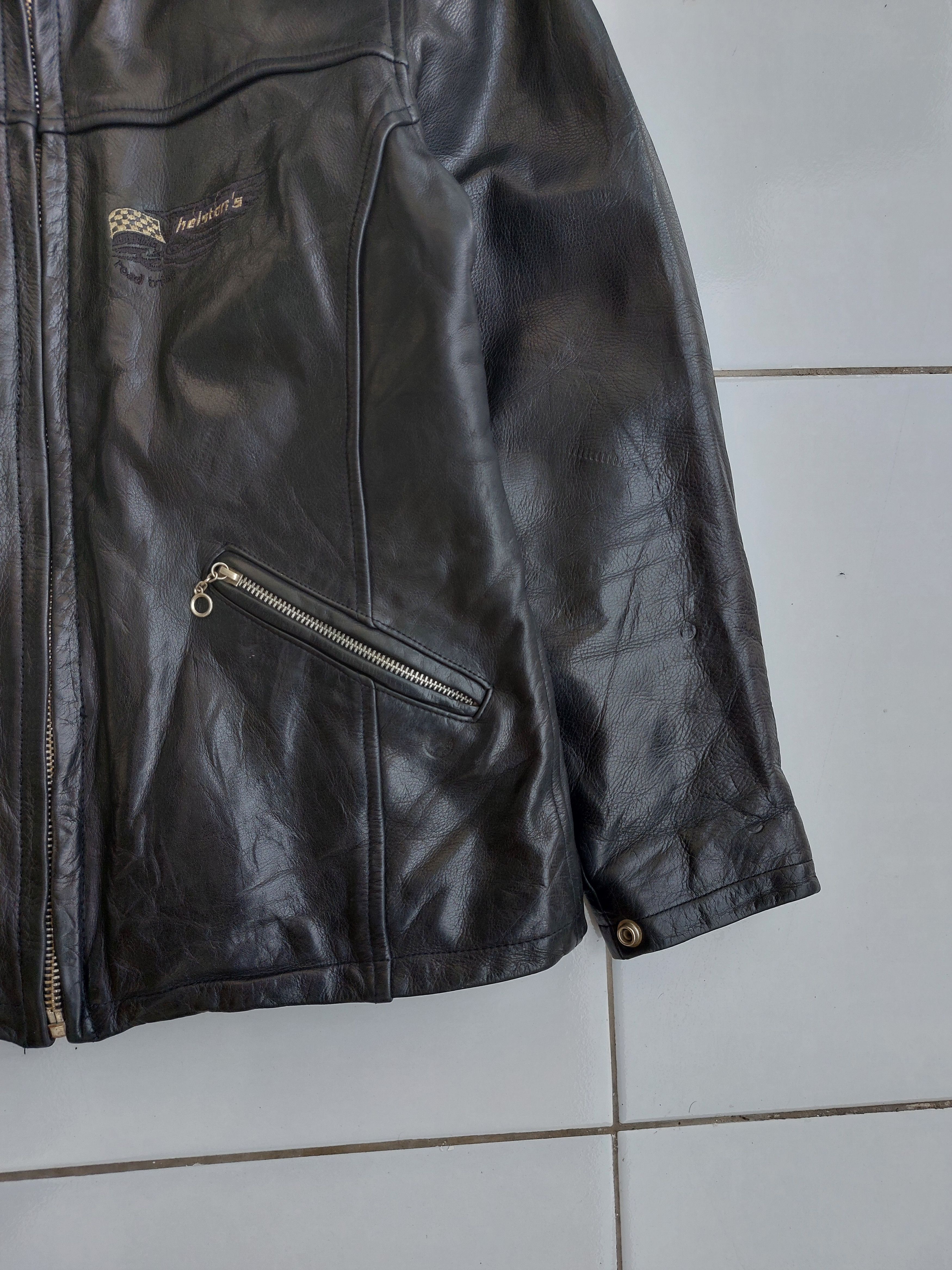 Vintage Helstons Vintage Lady Biker Leather Jacket Womens Size L / US 10 / IT 46 - 5 Thumbnail