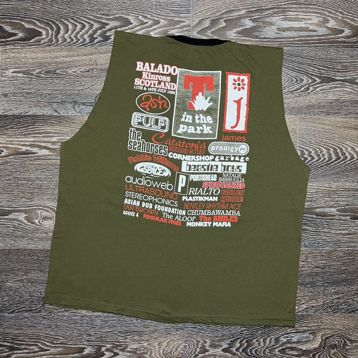 Band Tees Rare🔥T IN THE PARK 1998 Music Festival Sleeveless Shirt Size US XL / EU 56 / 4 - 2 Thumbnail