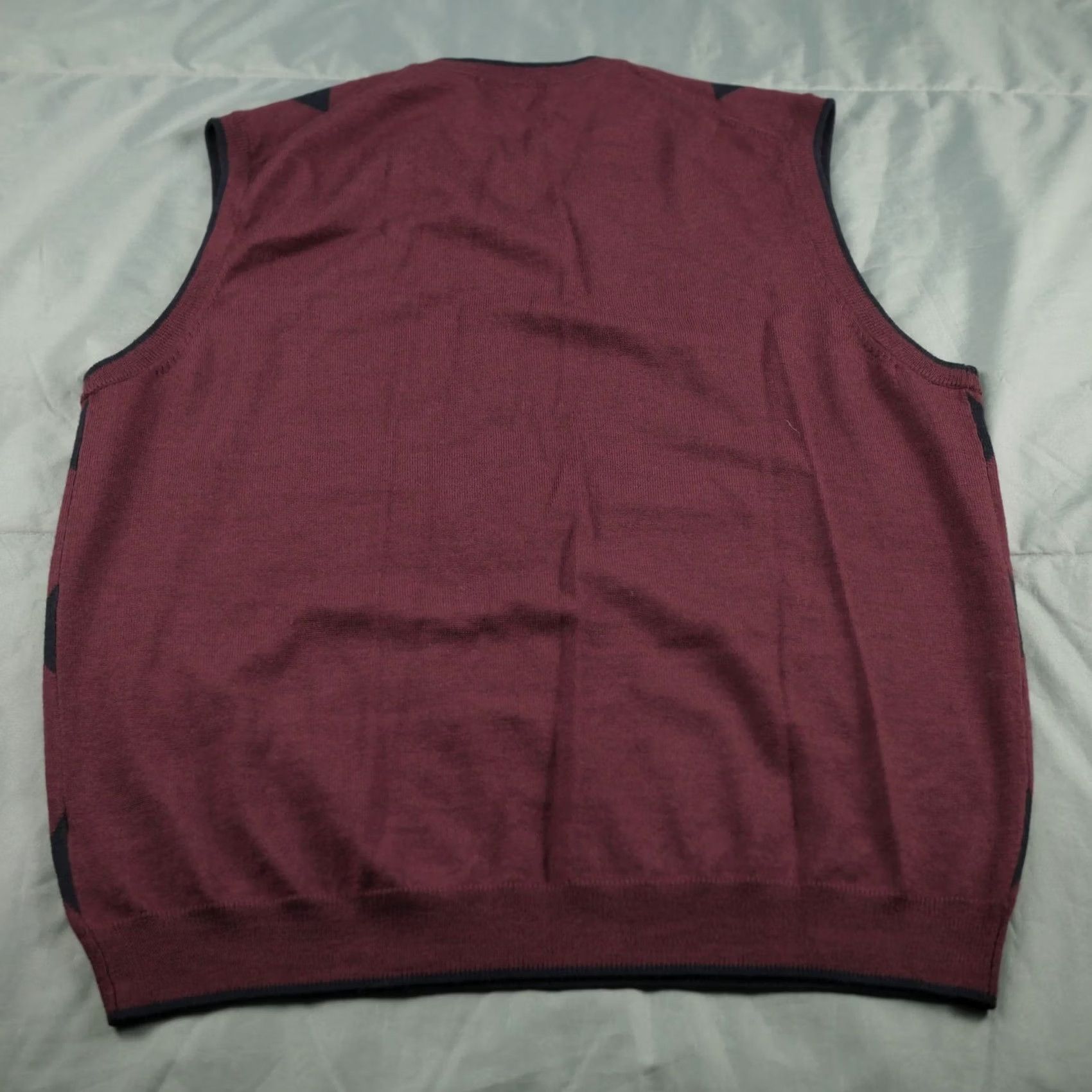 Brooks Brothers BROOKS BROTHERS Sweater Vest Mens Large Wool Pullover Argyle Classic V-Neck Knit Size US L / EU 52-54 / 3 - 2 Thumbnail