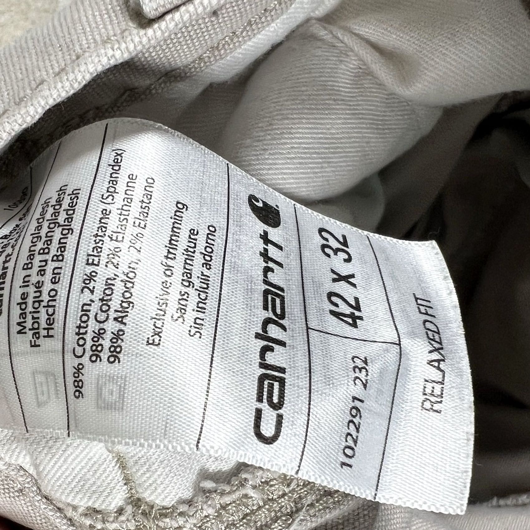 Carhartt Carhartt Carpenter Relaxed Fit Pants Men 42x32 Beige WeaR 102291 232 Size US 42 / EU 58 - 7 Thumbnail