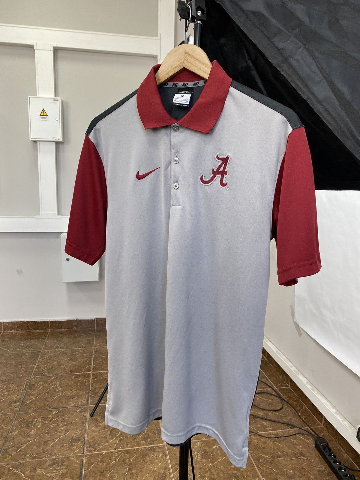 Nike Dri-fit Atlanta Braves Baseball Polo Shirt Mens Sz S Retro