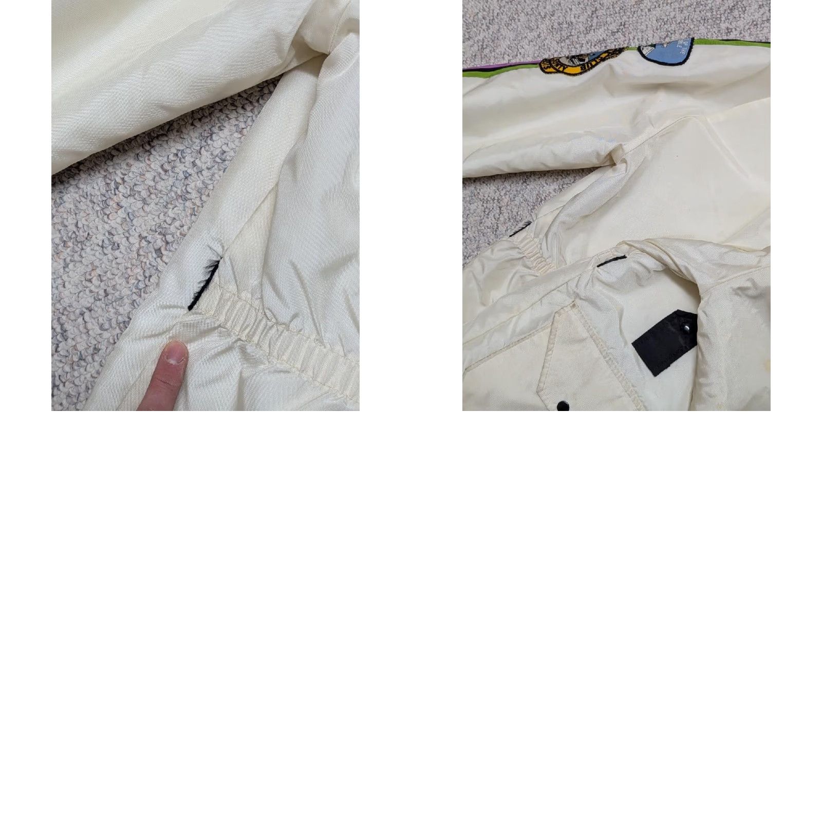 Vintage VINTAGE Arctic Cat Jacket Coat - USA Made Nylon Mens M White Patches 1970s Snowmobile Coat Decade 70s Measured Chest 24" (42-44) Mens Size US M / EU 48-50 / 2 - 9 Thumbnail
