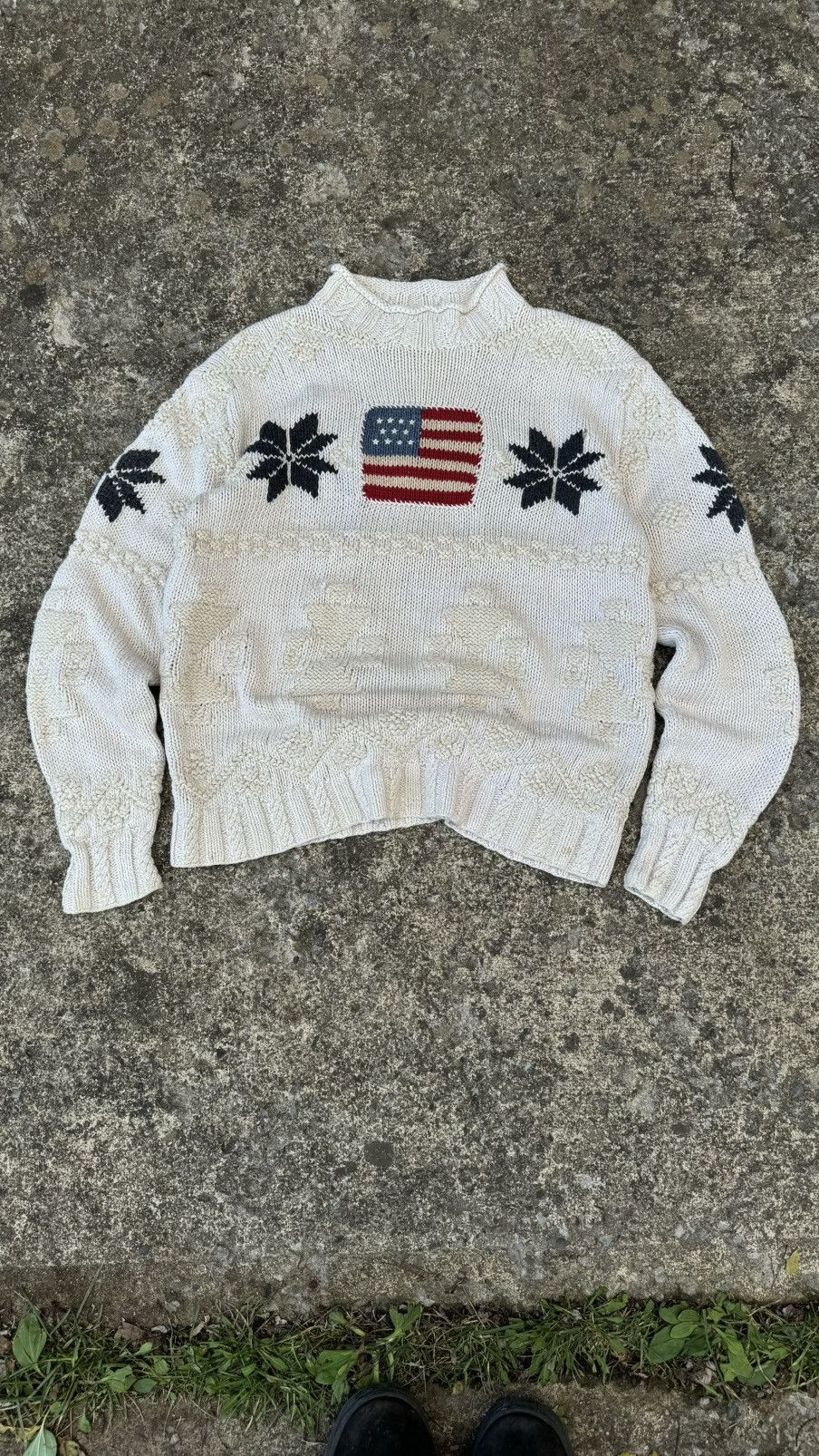 Polo Ralph Lauren Polo Ralph Lauren Knit American Flag Sweater Size US L / EU 52-54 / 3 - 1 Thumbnail