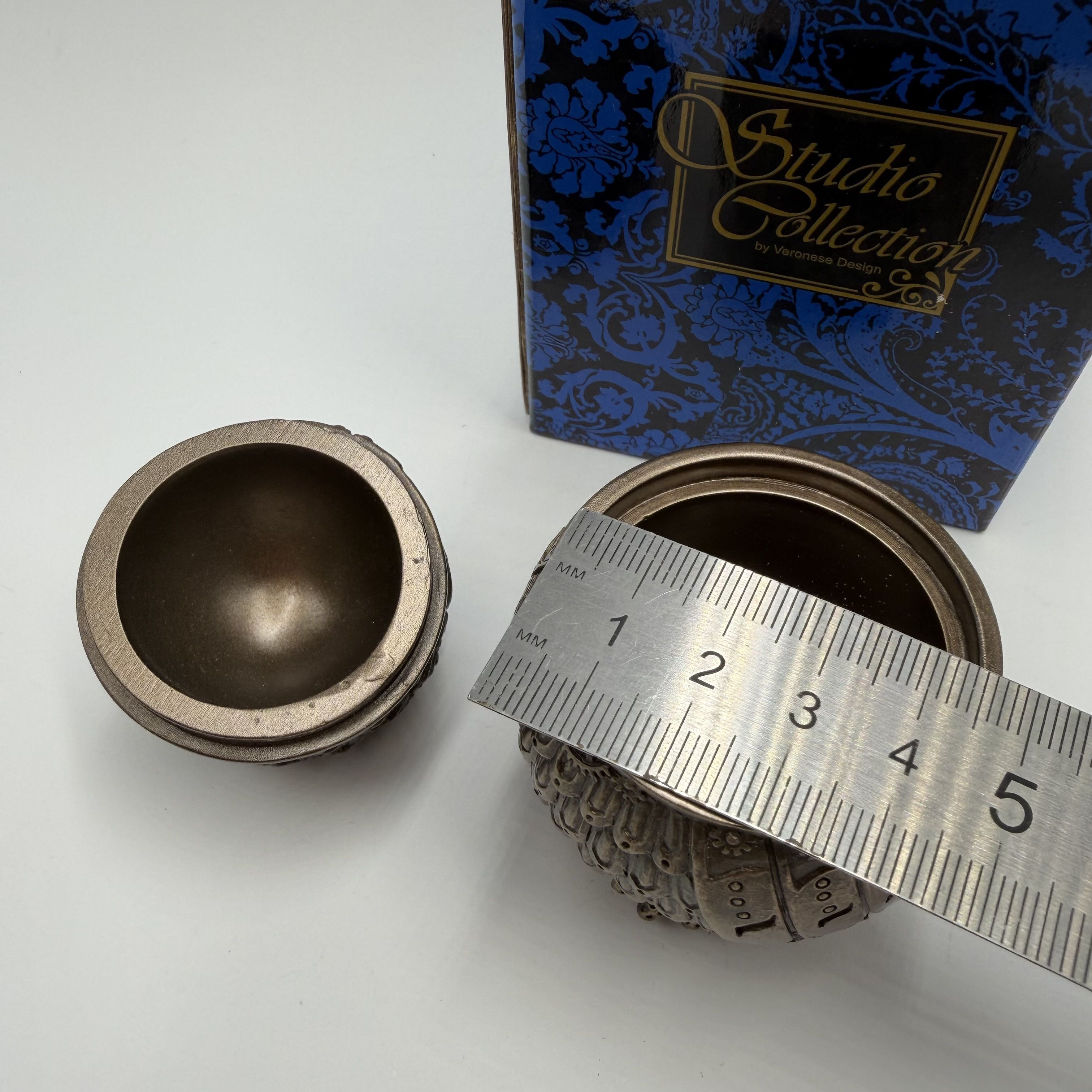 Other Owl Trinket Box Bronze Finish Polystone Jewelry Box Gift Size ONE SIZE - 6 Thumbnail