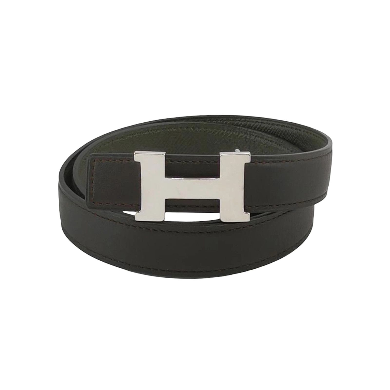 Hermes Constance Mini Reversible Leather Belt One Size, Women's