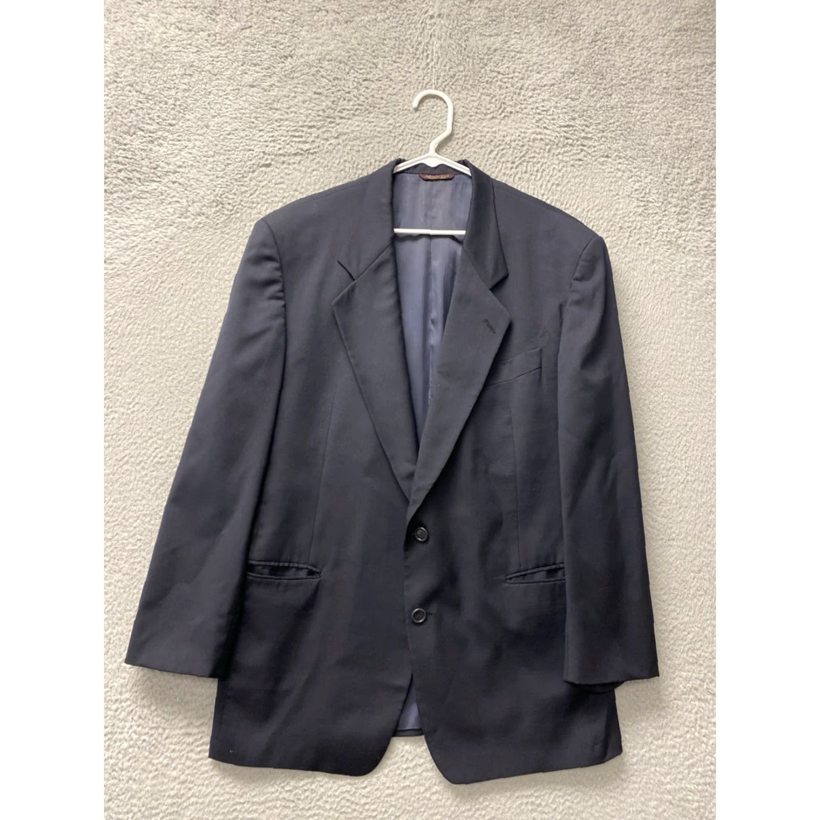 Hugo Boss Hugo Boss Men's Sport Coat Blazer 44L Black Wool Regular Fit Single-Breasted Casual Formal Size 44R - 2 Thumbnail