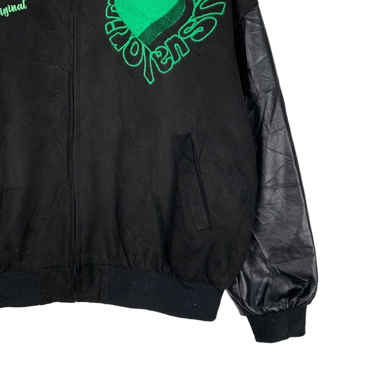 Japanese Brand UNUSUAL ORIGINAL Big Logo Oversized Bomber Jacket #0907-C40 Size US M / EU 48-50 / 2 - 6 Thumbnail