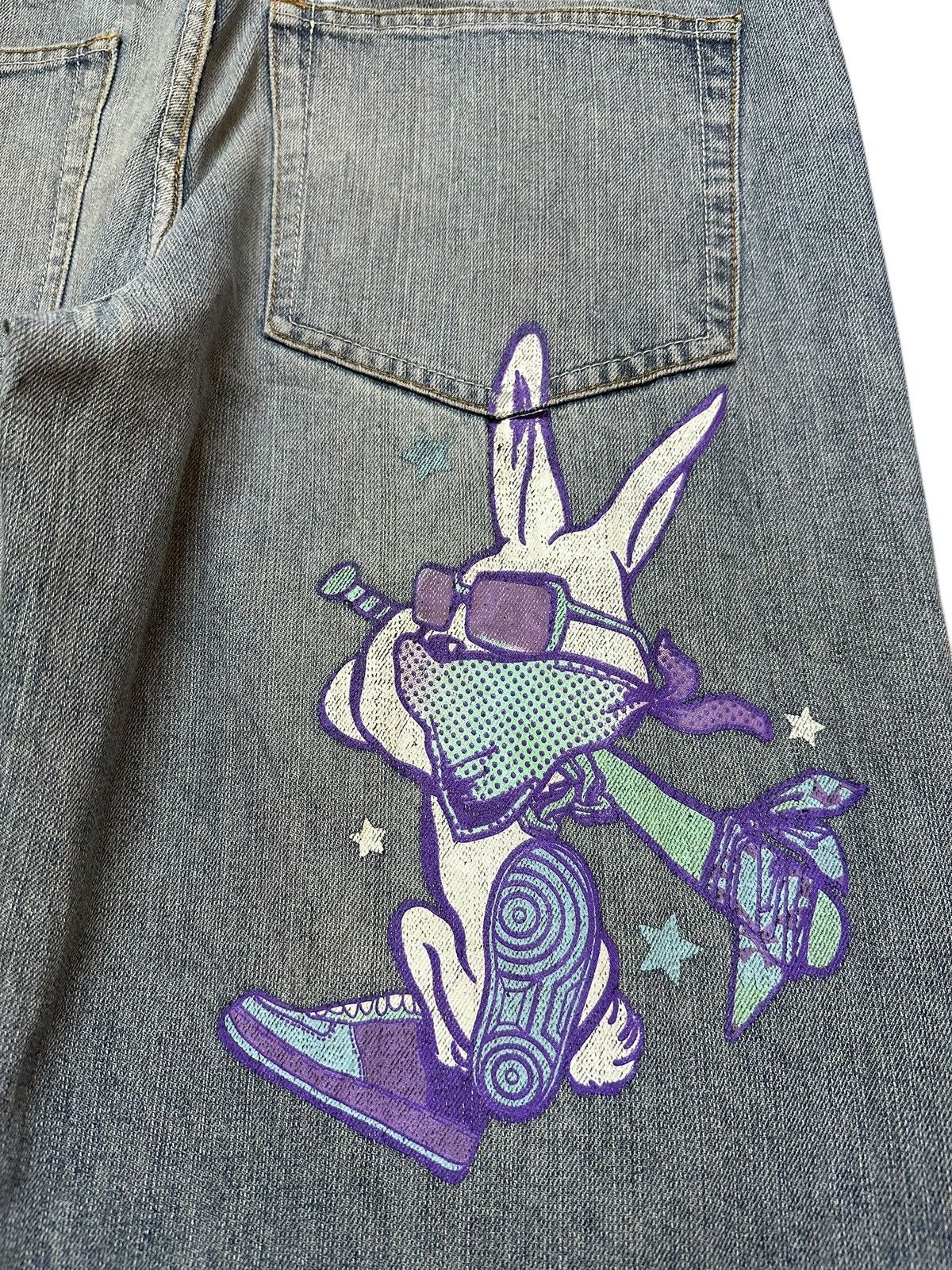 Akademiks Vintage Akademiks Baggy Skater Distressed Denim Size US 37 - 8 Thumbnail